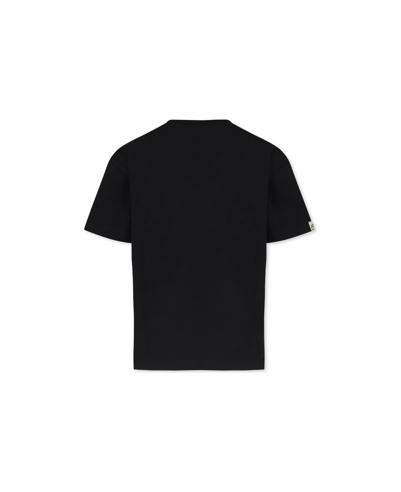 Barrow Black T-shirt For Kids With Bear Print - Nero