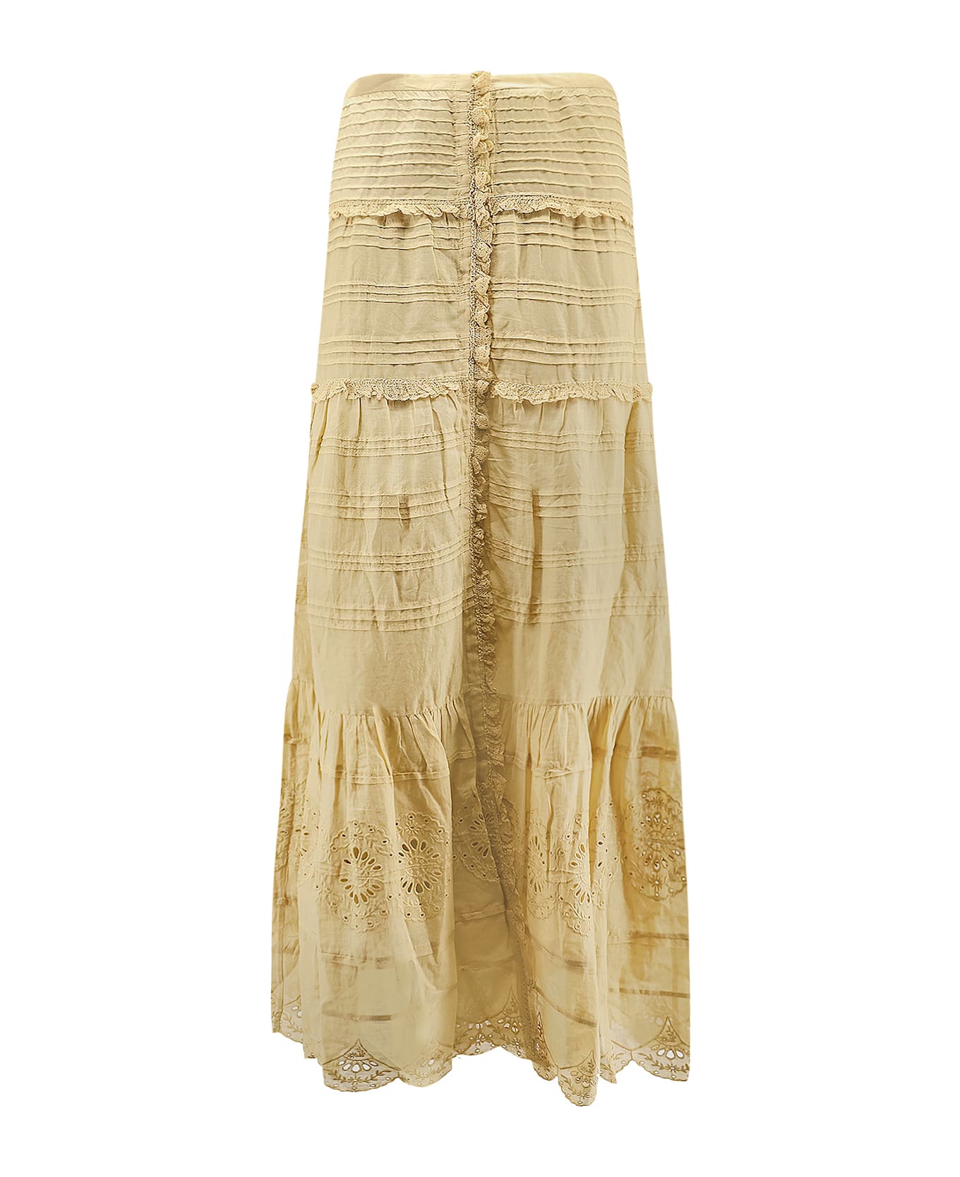 Marant Étoile Paoline Organic Cotton Skirt - Light Ochre