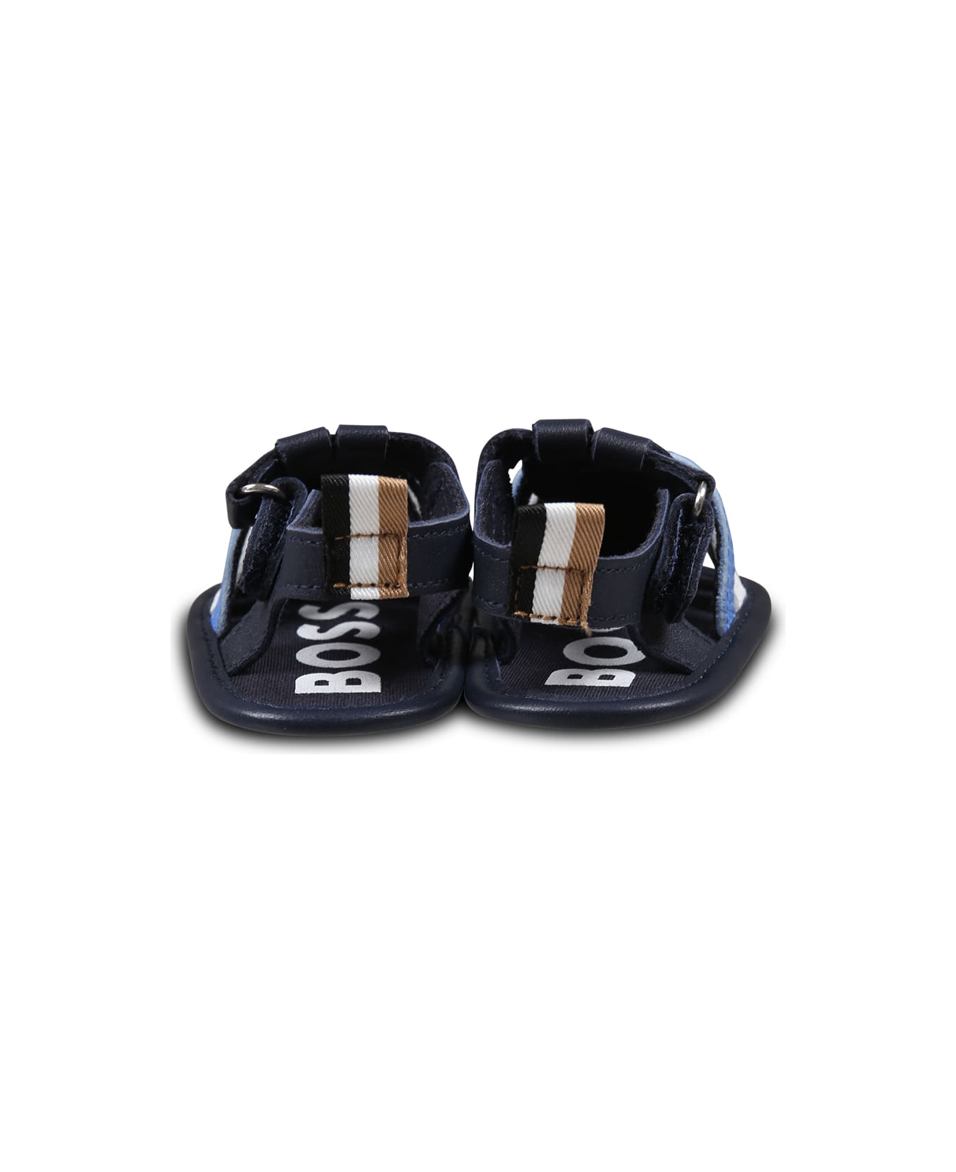 Hugo Boss Blue Sandals For Baby Boy With Logo - Blue