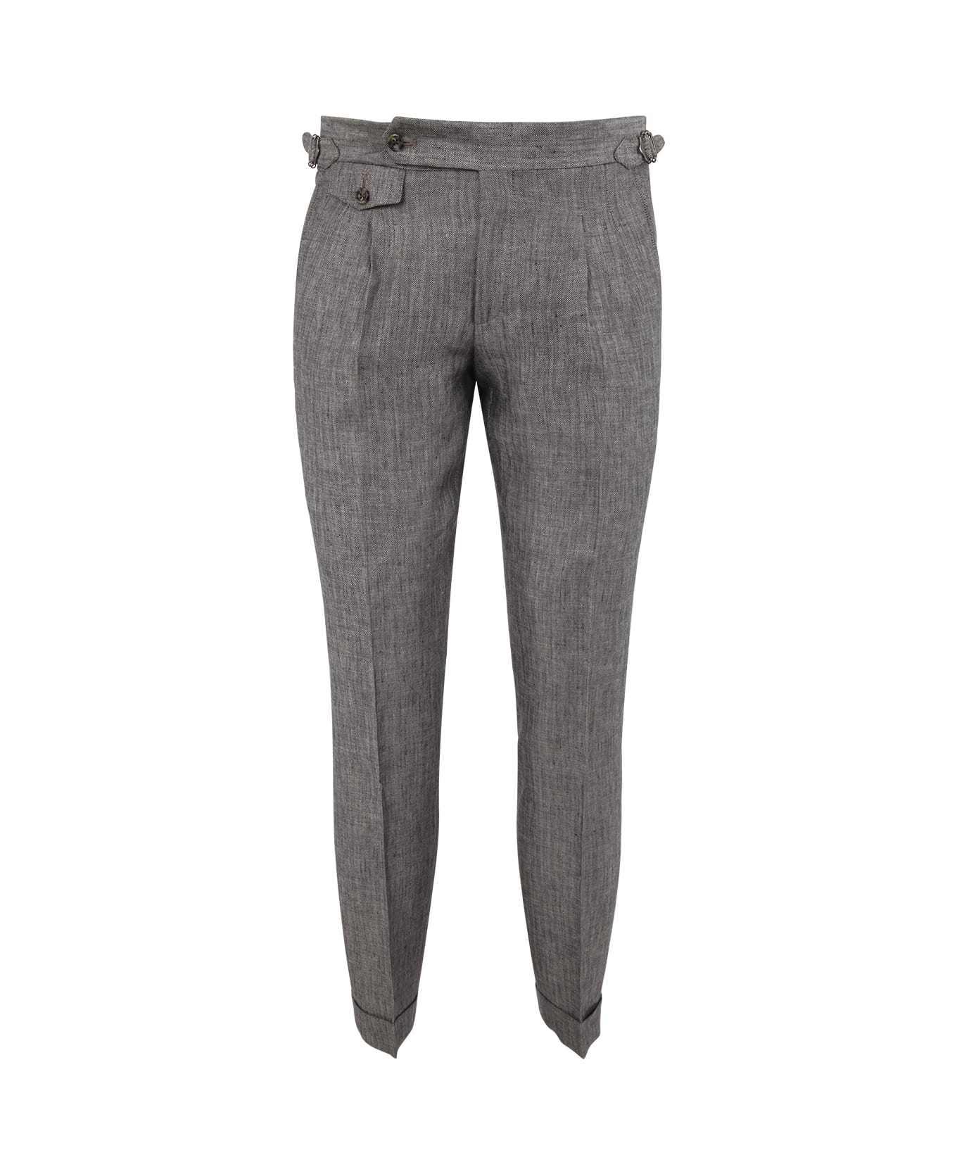 Barba Napoli Parma Trousers With Two Pences - Sand