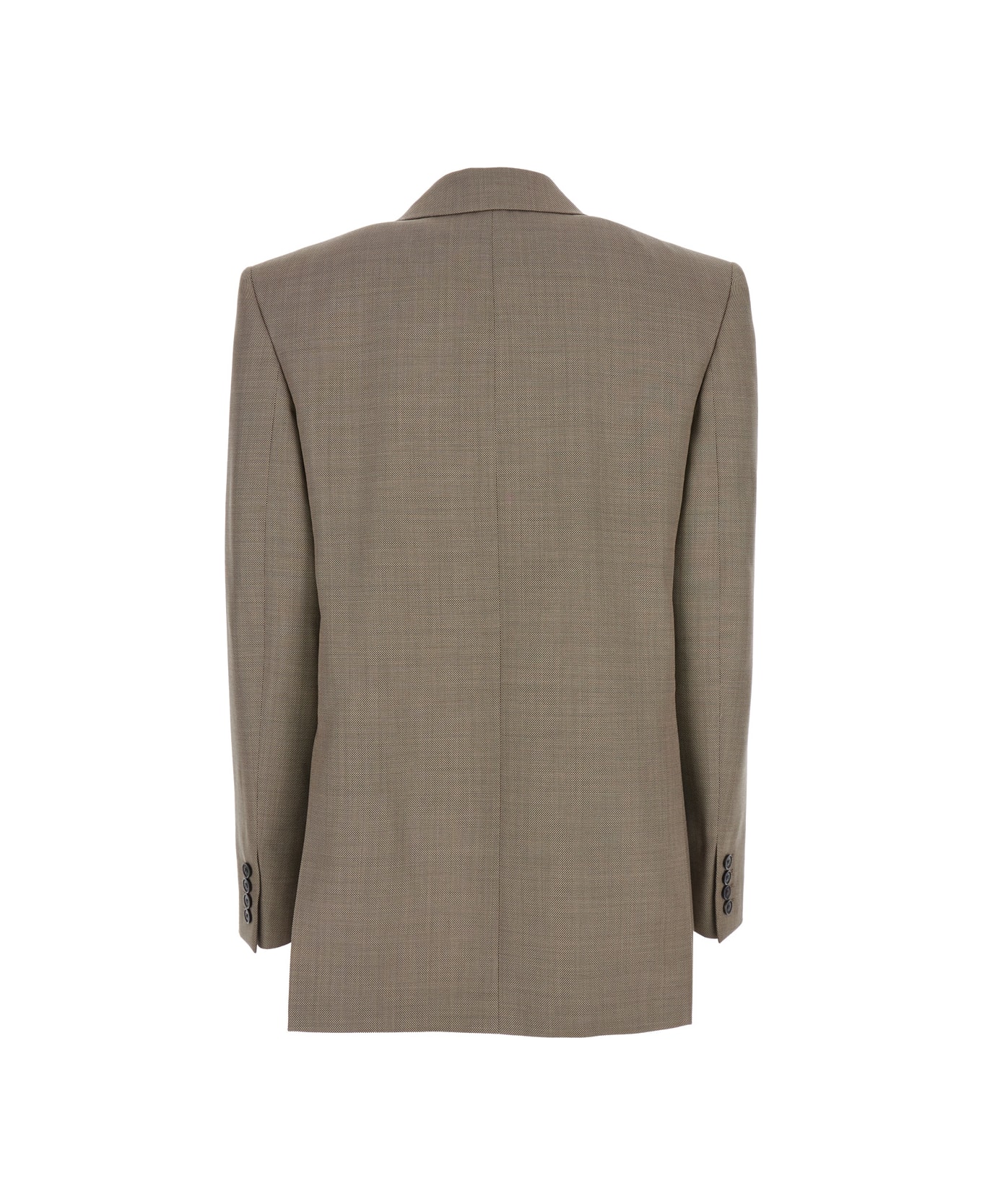 Saint Laurent Two Tone Wool Blazer - TAUPEBEIGE