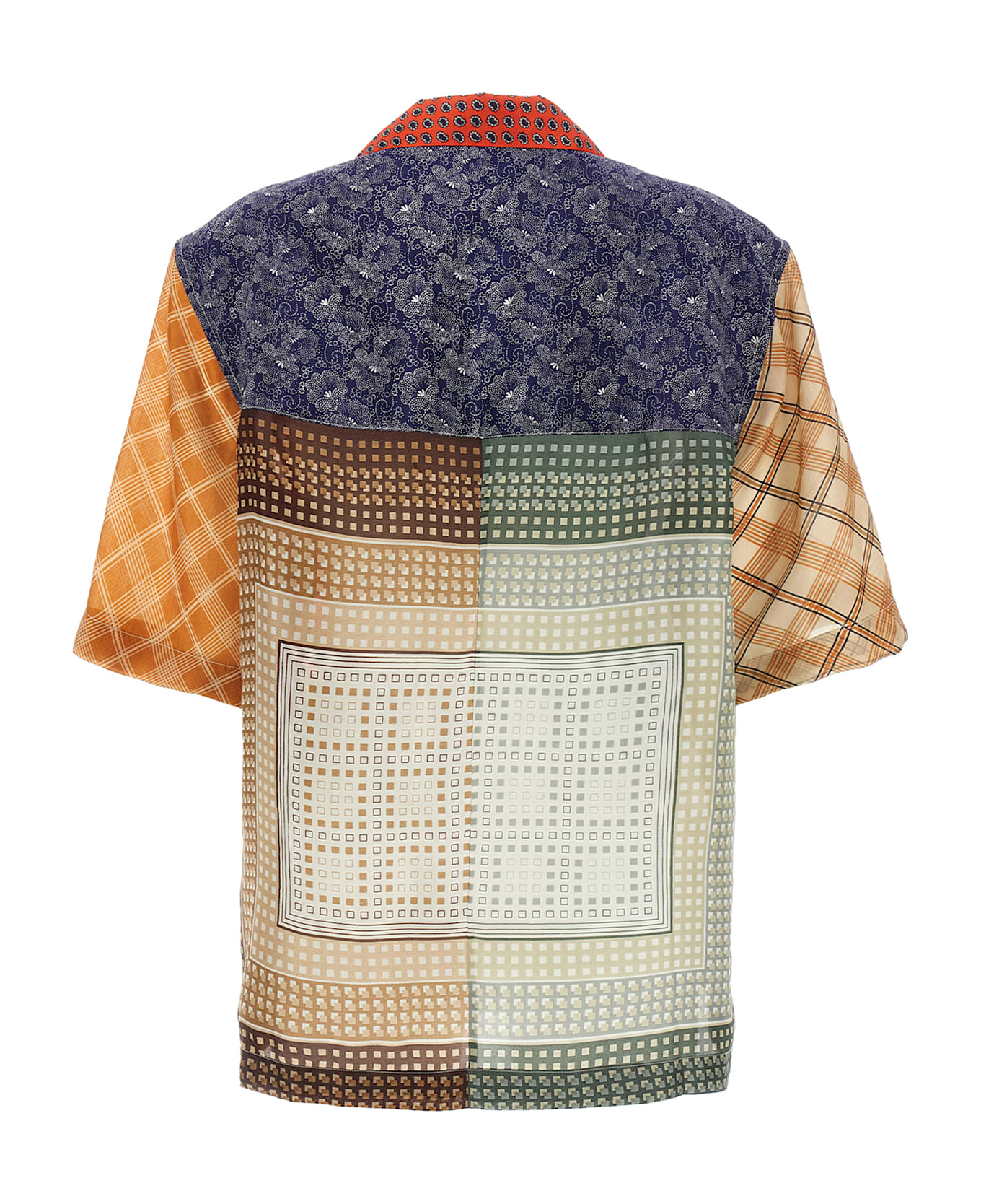 Marine Serre 
regenerated Silk Scarves Bowling
 Shirt - Multicolor