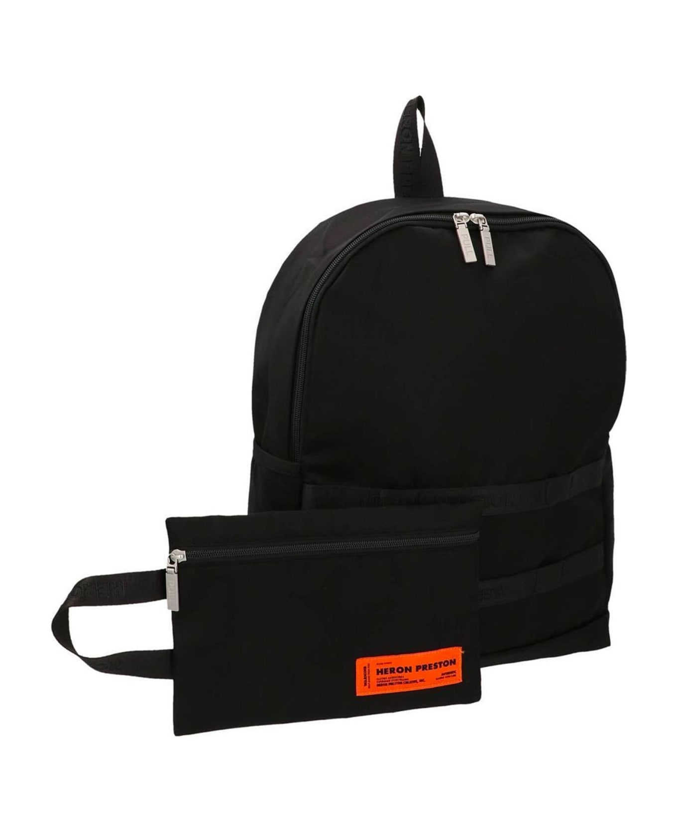 HERON PRESTON Logo Backpack - Black