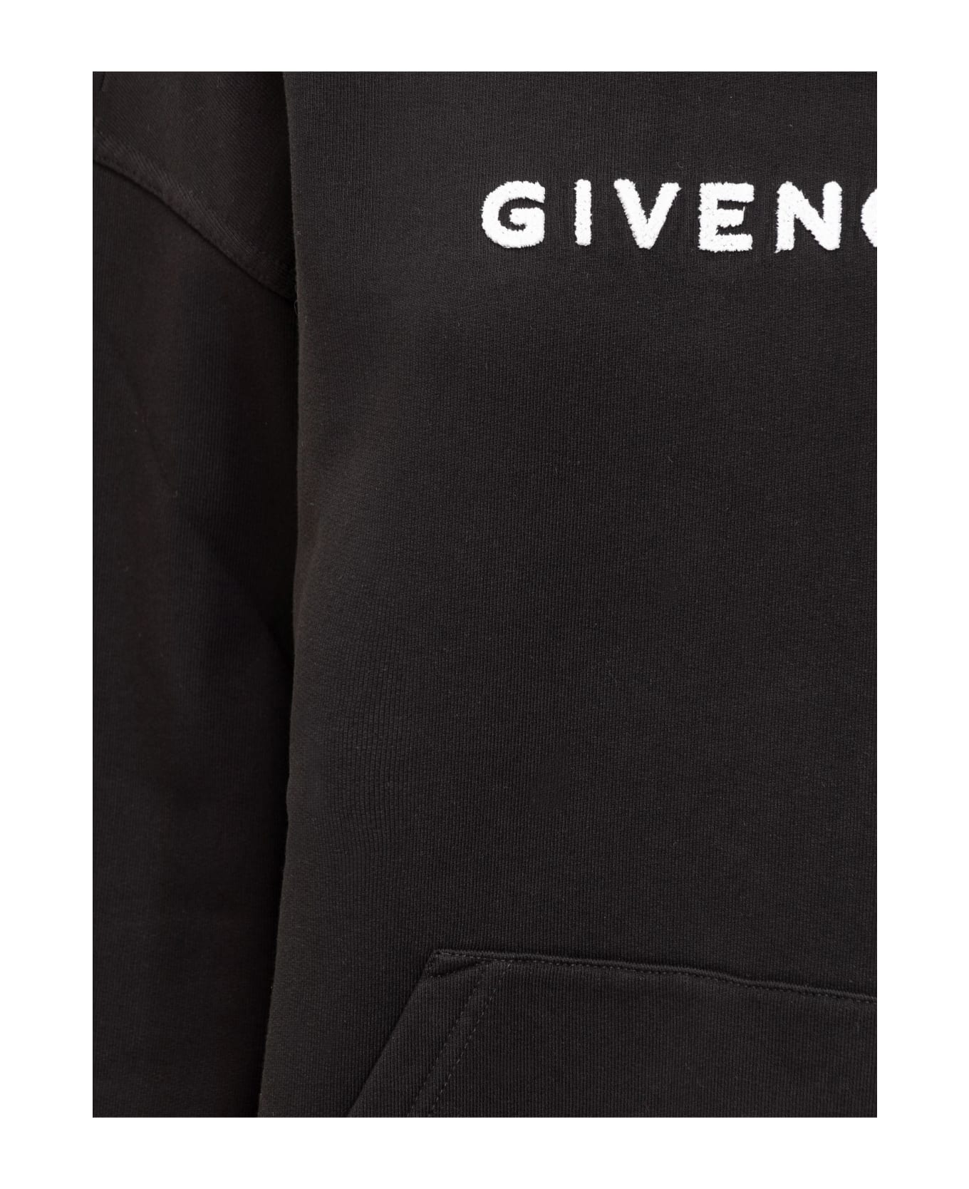 Givenchy Teddy Logo Hoodie - black