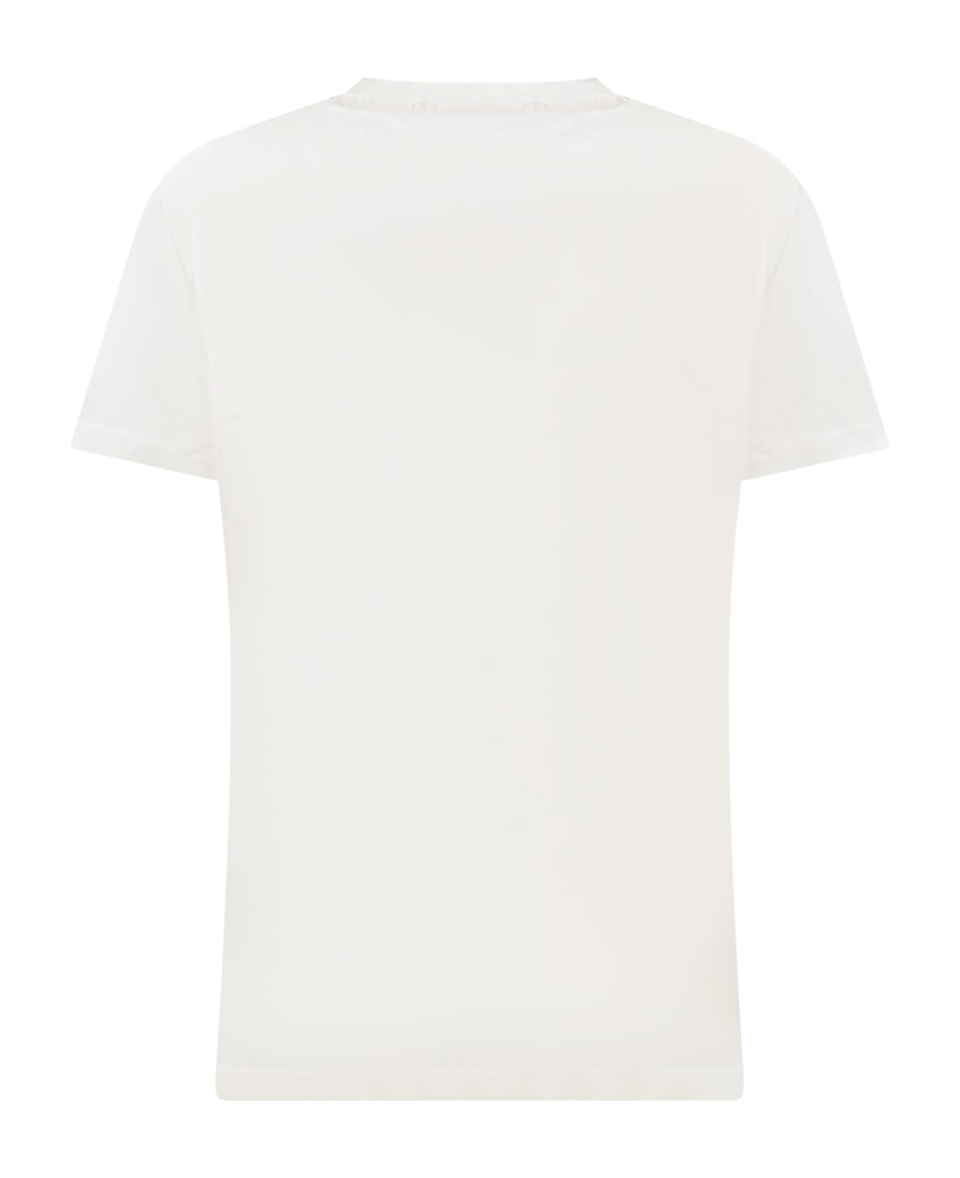 Young Versace T-shirt With Logo - BIANCO-ROSA