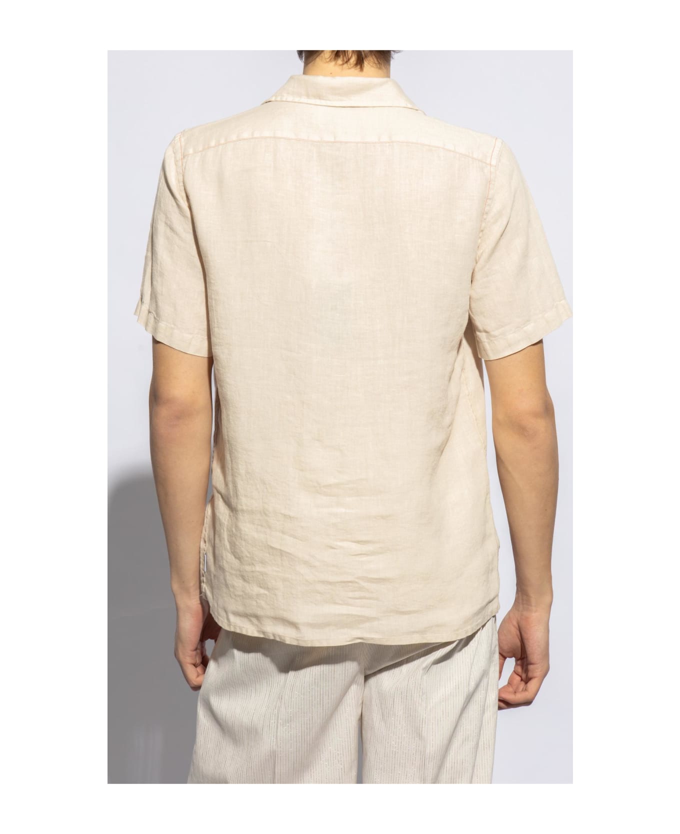 PS by Paul Smith Linen Shirt With Short Sleeves - Beige