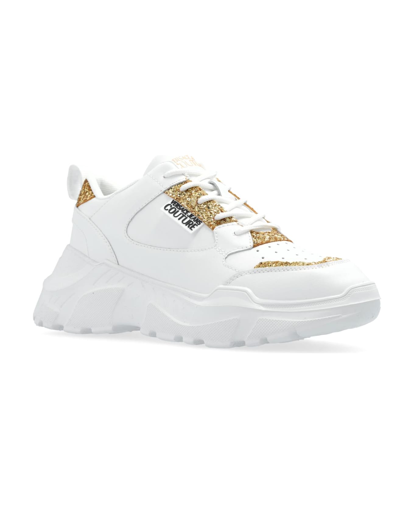 Versace Jeans Couture Sports Shoes With Logo - White