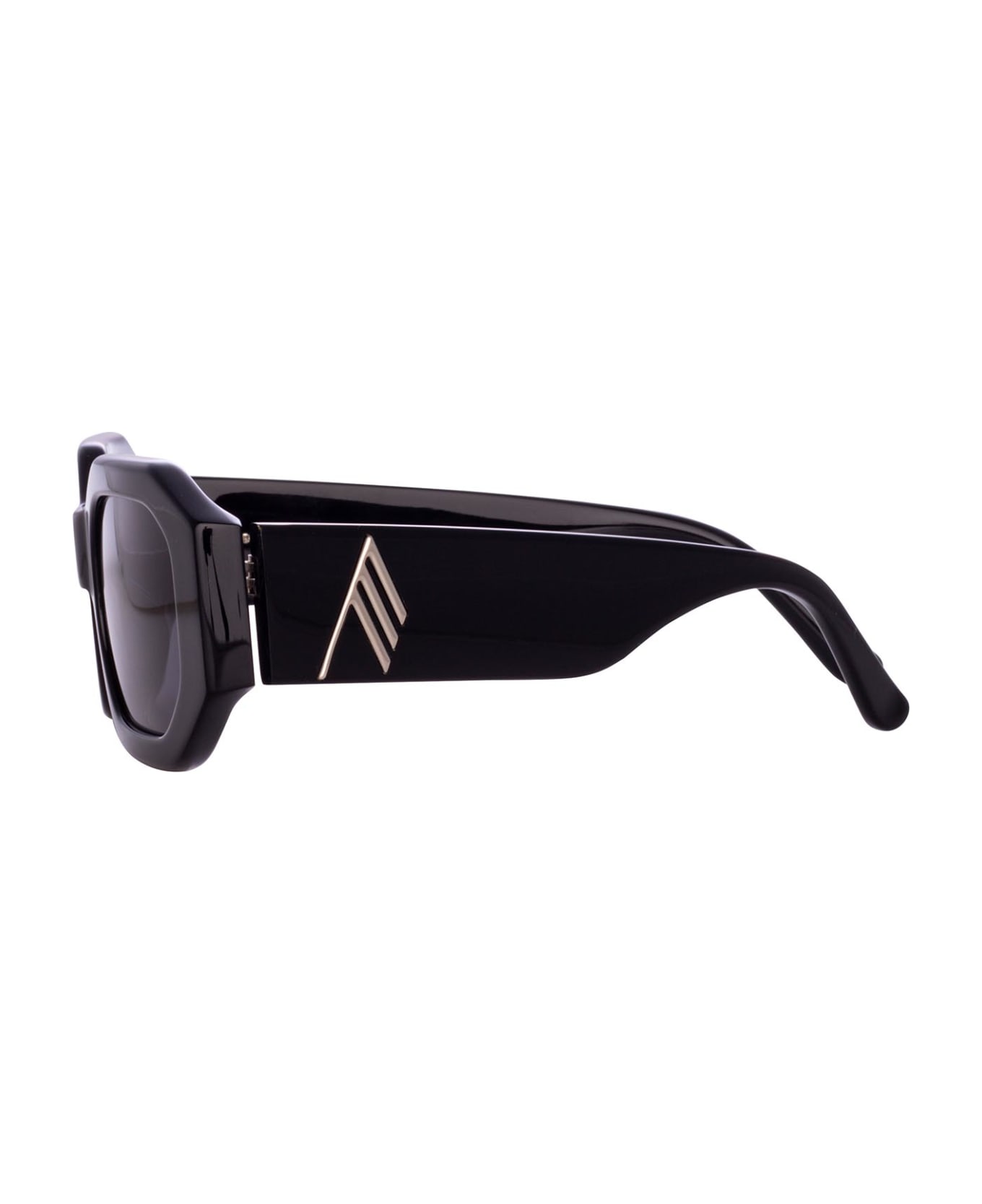 Linda Farrow Attico45 Black / Silver Sunglasses - Black / Silver サングラス
