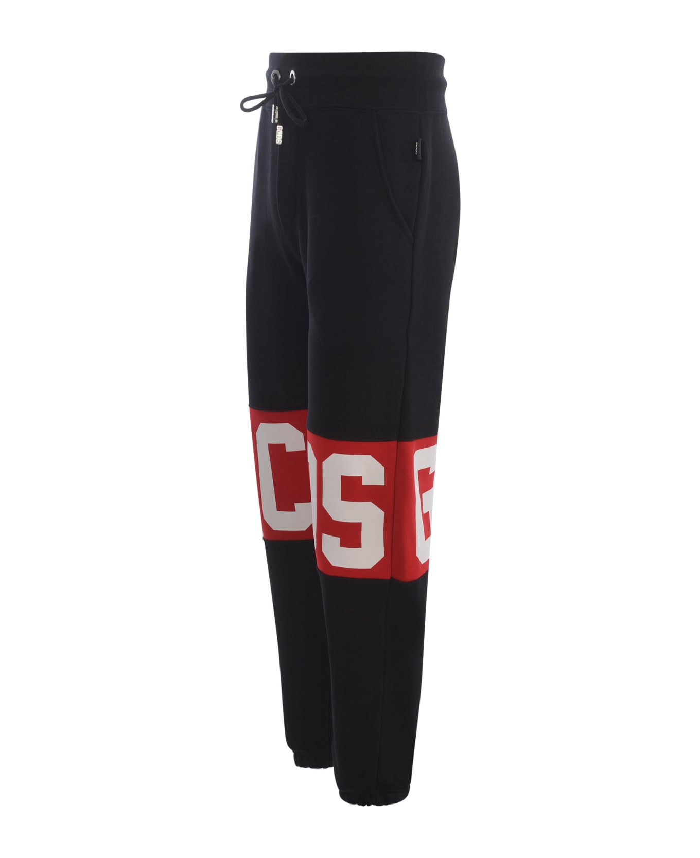 GCDS Trousers Gcds "bande Logo" In Cotton - Nero