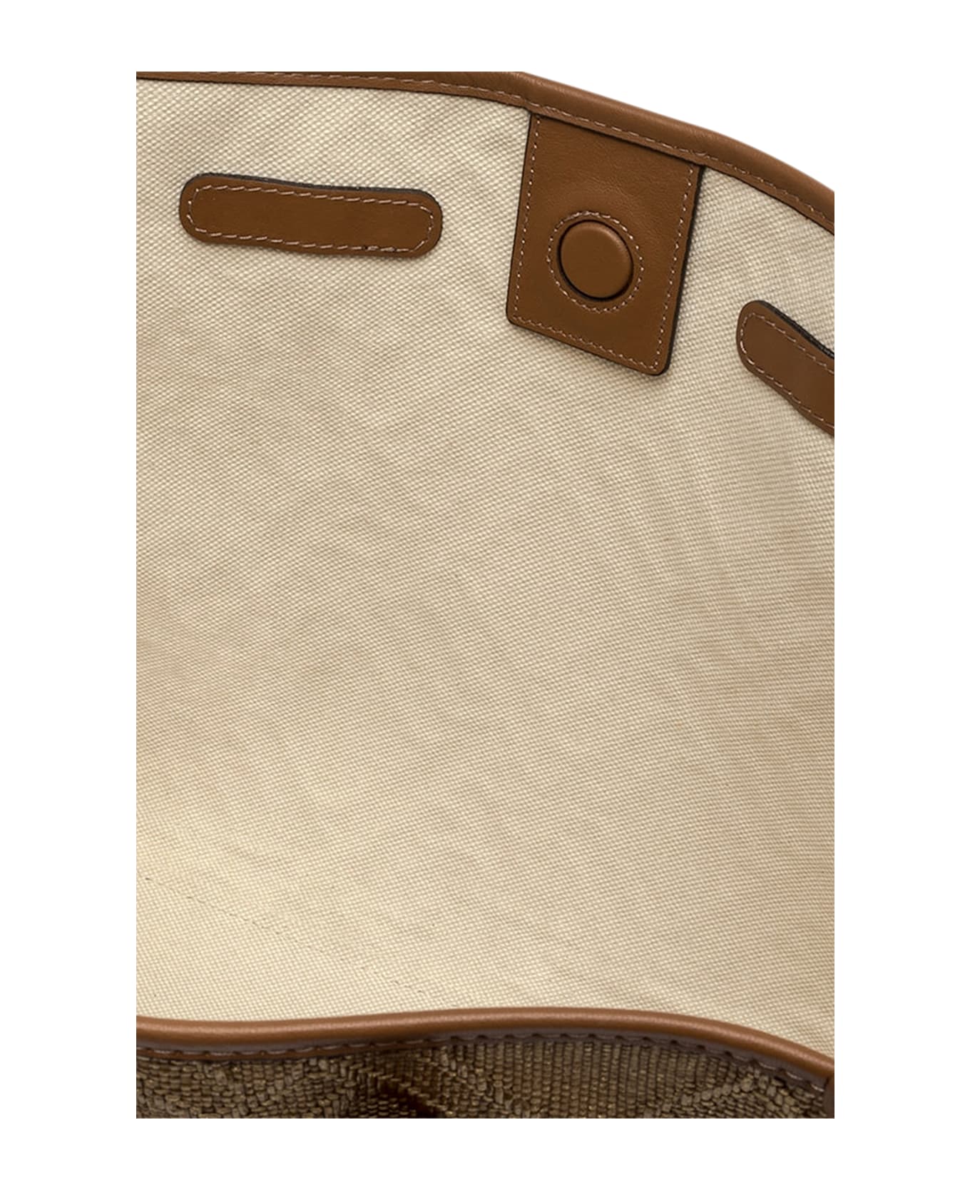 Gianni Chiarini Marcella Canvas And Leather Shopping Bag - Bronze