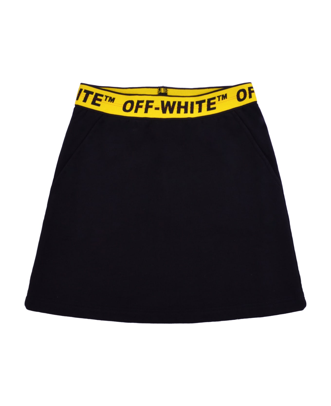 Off-White Cotton Skirt - Back