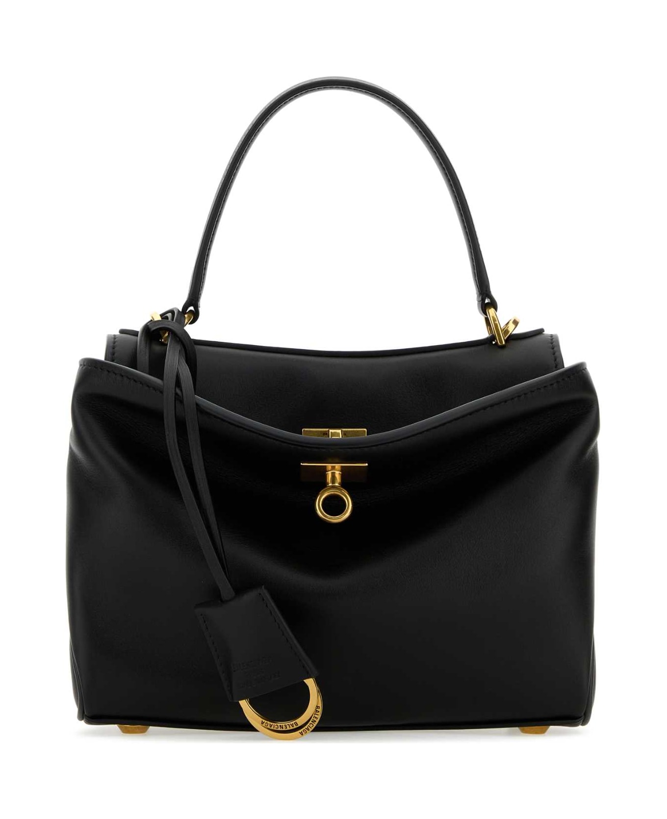 Balenciaga Black Leather Mini Rodeo Handbag - Black