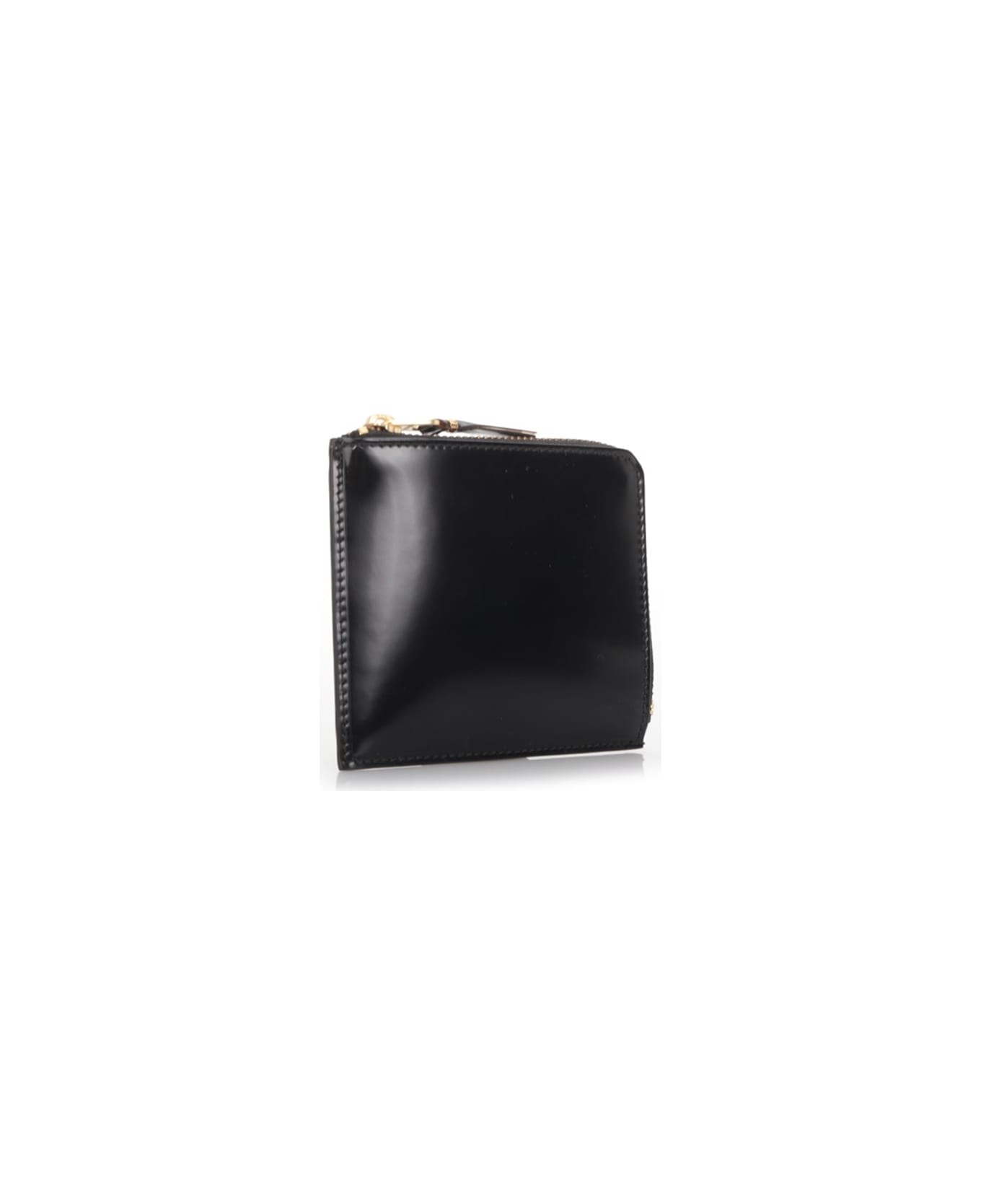 Comme des Garçons Wallet Black Wallet With Gold Colored Inside 財布