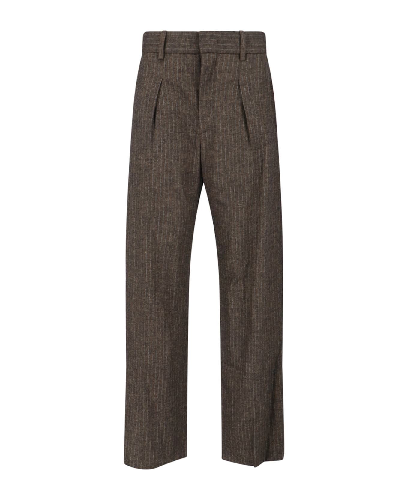 Isabel Marant Wool Blend Straight Pants - Brown