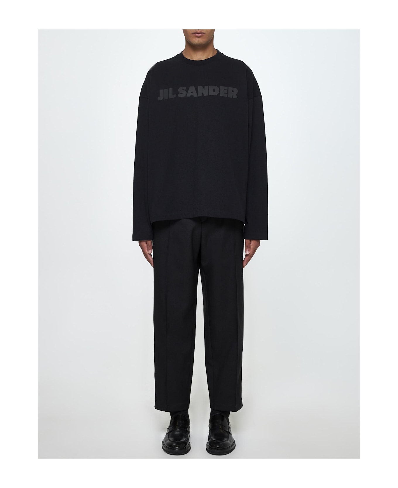Jil Sander Black Cotton T-shirt - BLACK