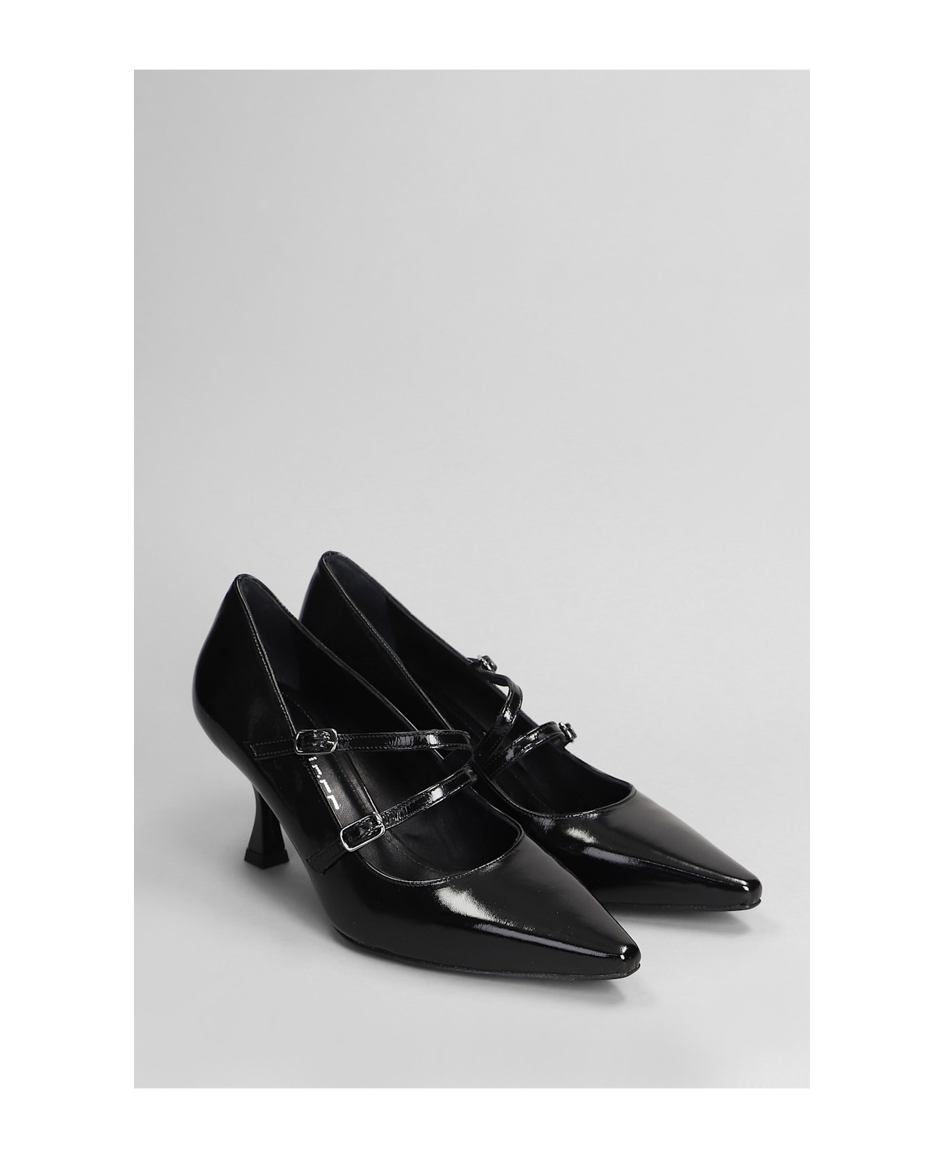Julie Dee Pumps In Black Patent Leather - black