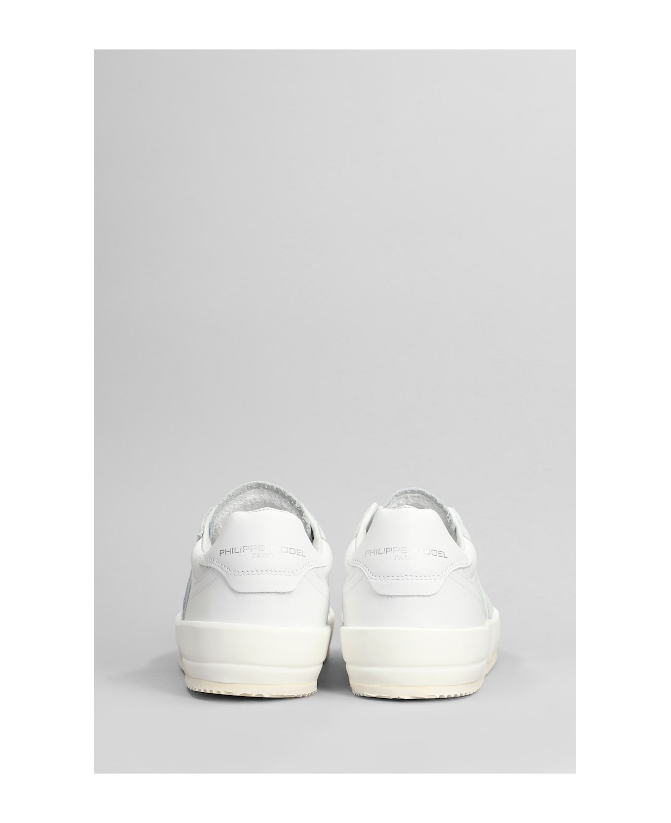 Philippe Model Nice Low Sneakers In White Leather - white