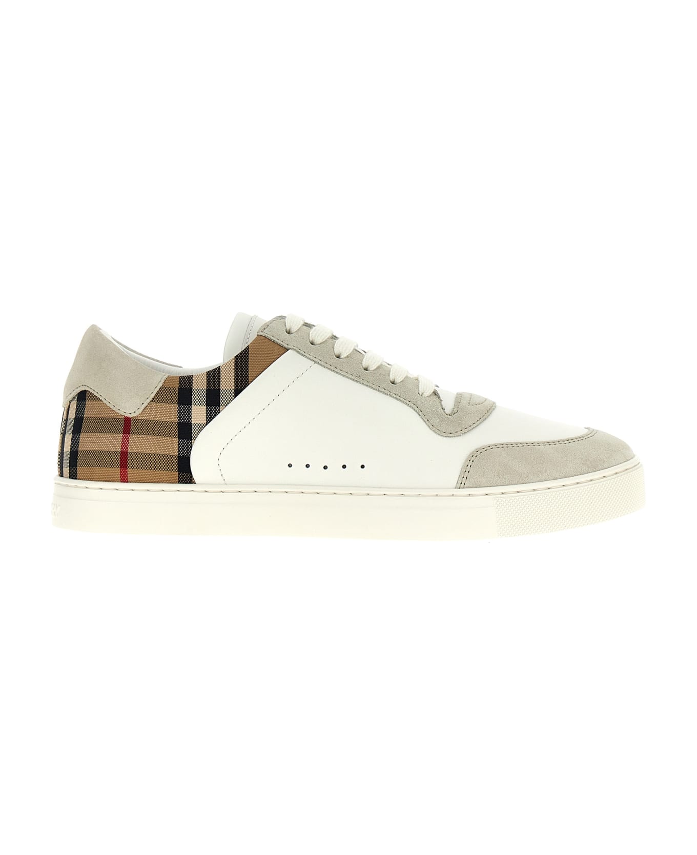 Burberry Check Sneakers - White