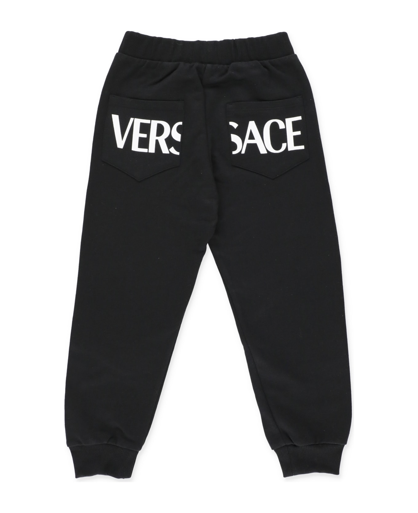 Versace Sweatpants With Greca Print - NERO+BIANCO
