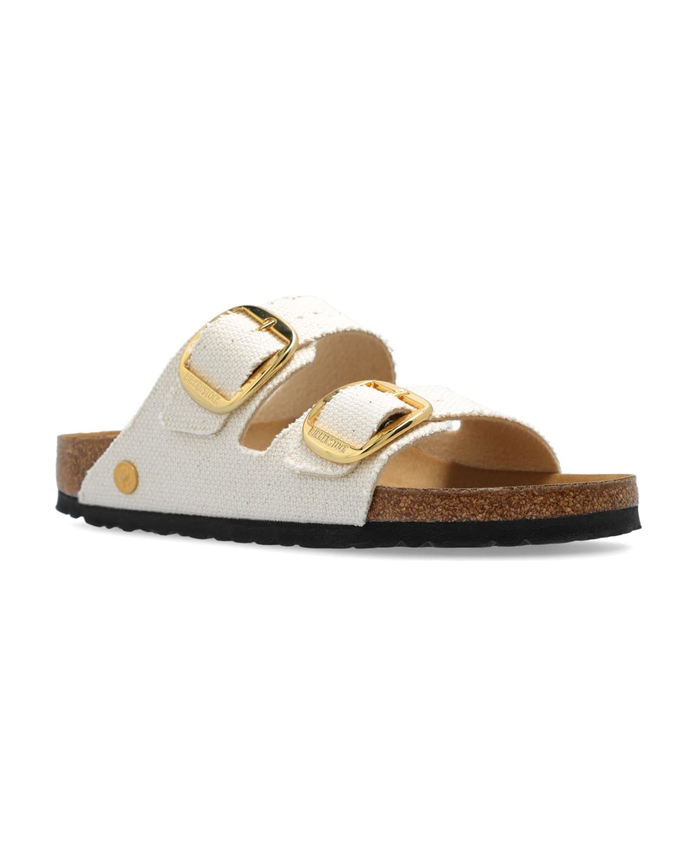 Birkenstock Vegan 
arizona Big Buckle Rivet Logo
 Slides - White