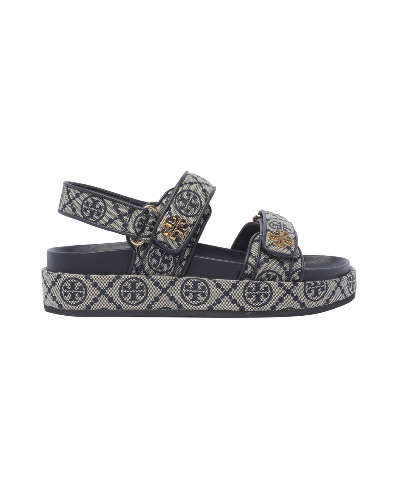 Tory Burch Kira Fabric Platform Sandals - Blue