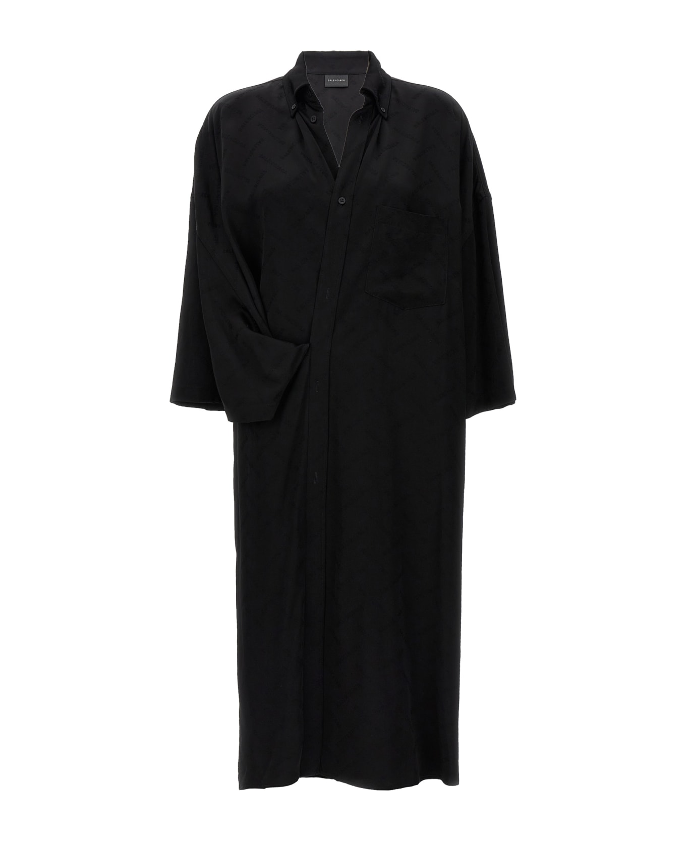 Balenciaga 'wrap Blouse' Dress - Black  