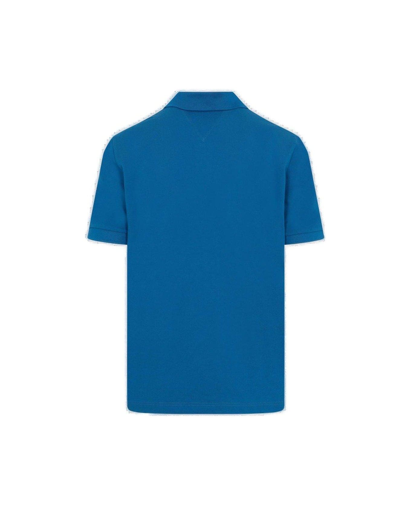 Bottega Veneta Short-sleeved Polo Shirt - PACIFIC
