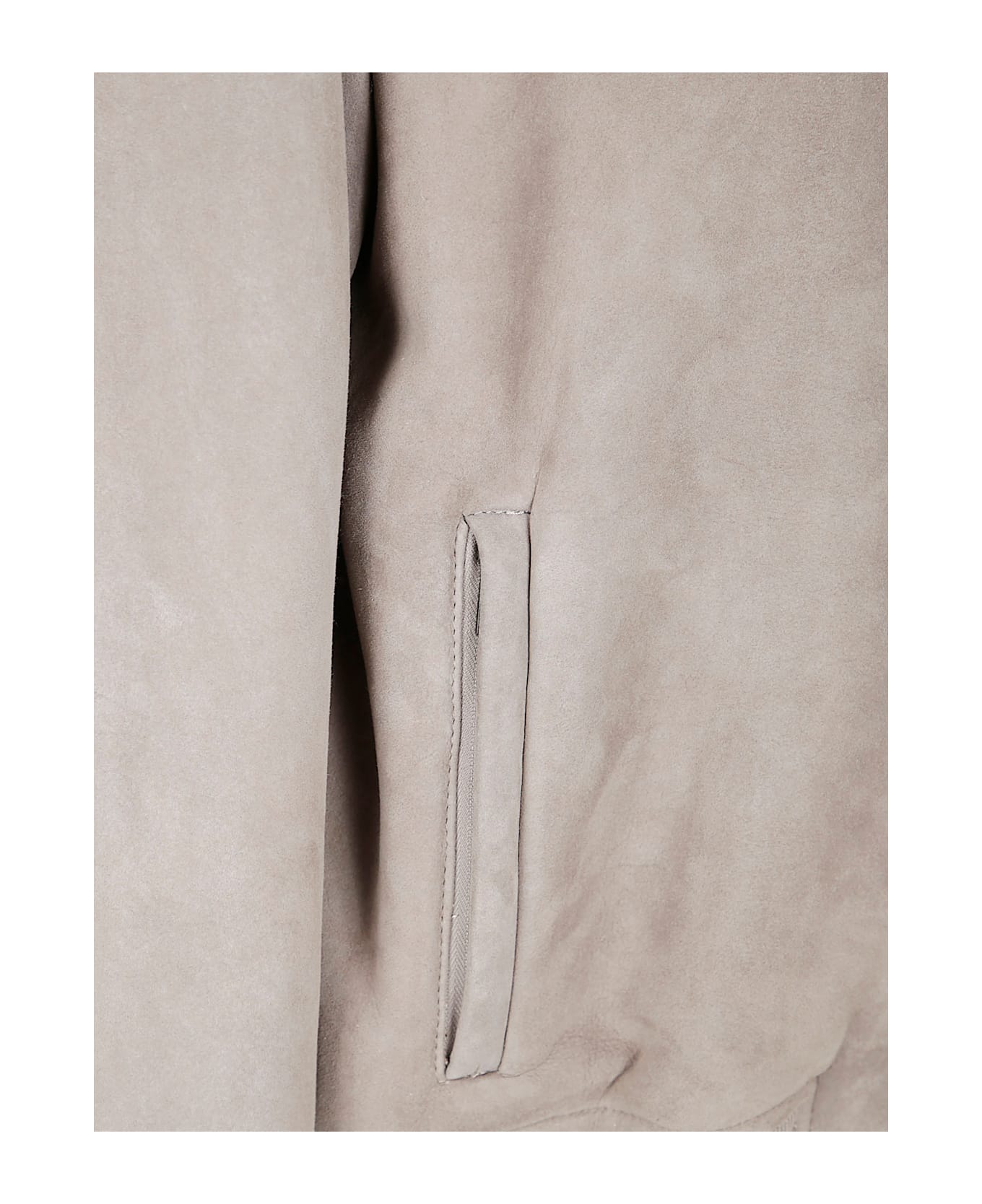 Salvatore Santoro Leather Bomber - GREY