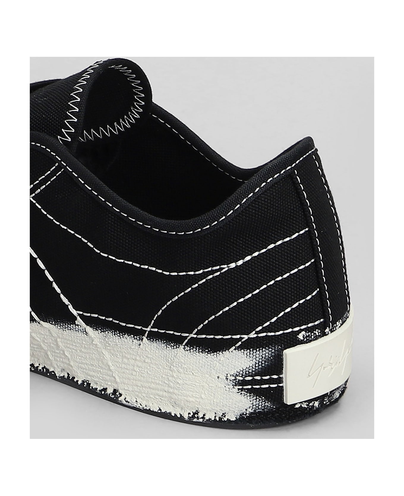 Y-3 Nizza Low Sneakers In Black Fabric - black