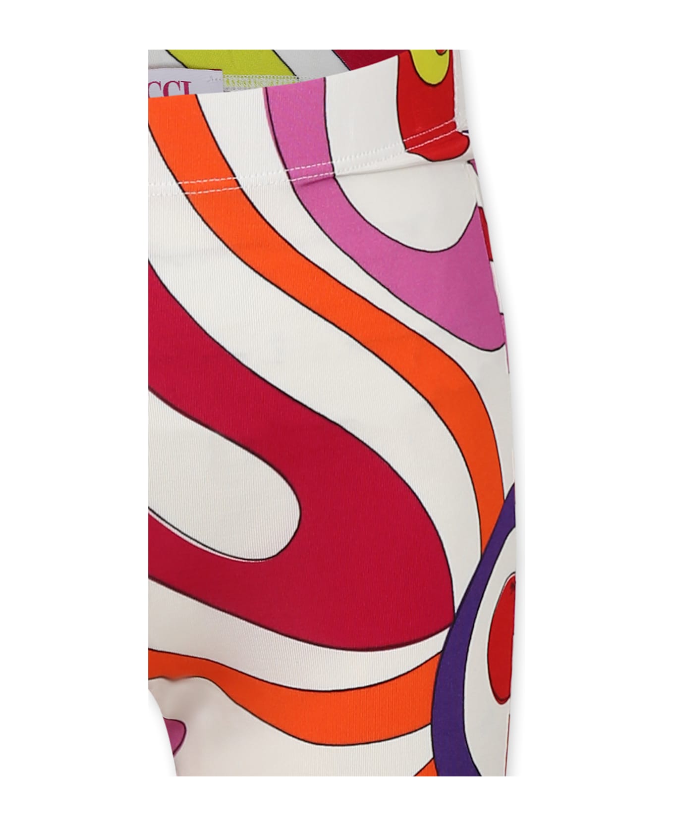 Pucci Multicolor Trousers For Girl With Marble Print - Multicolor