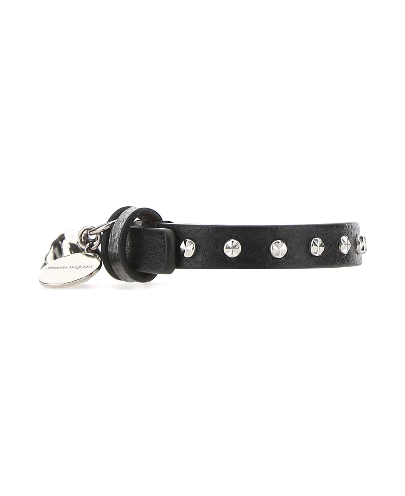 Alexander McQueen Black Leather Bracelet - 1000