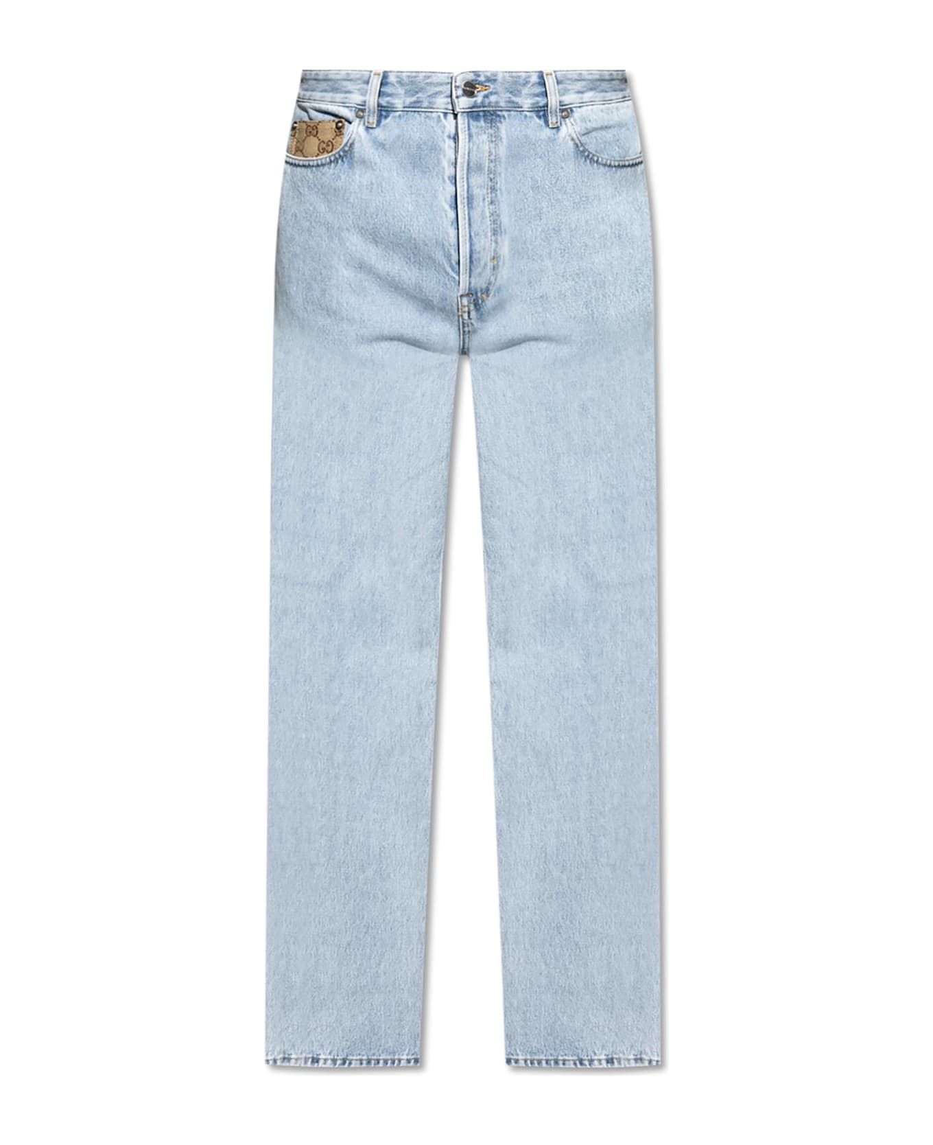 Gucci Jeans With Logo - BLU DENIM
