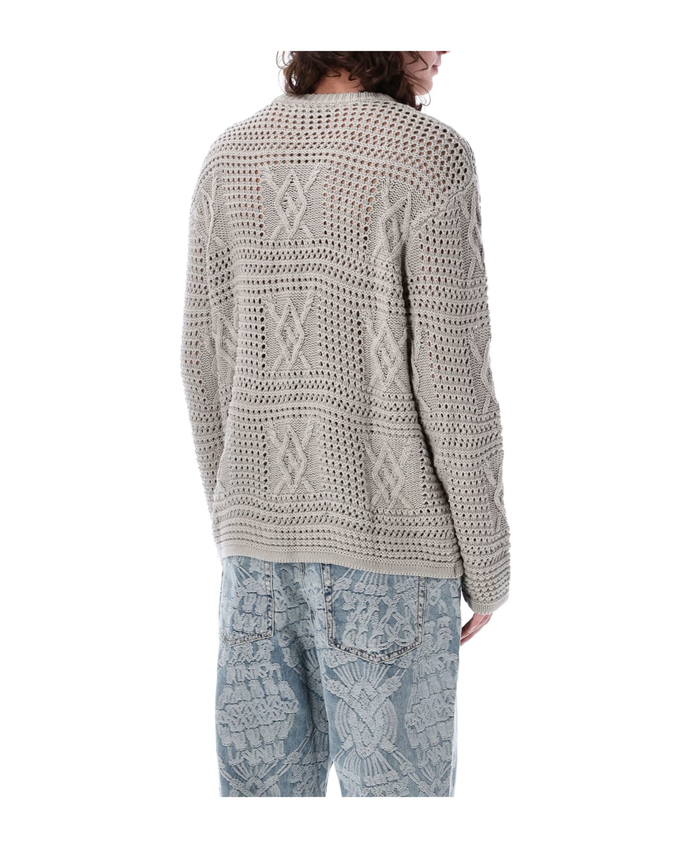 Daily Paper Zuberi Crochet Sweater - MOONSTRACK GREY