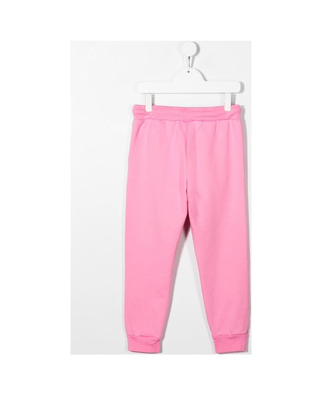 Dsquared2 Kids Pink Joggers With Graffiti Style Contrast Logo - Rosa