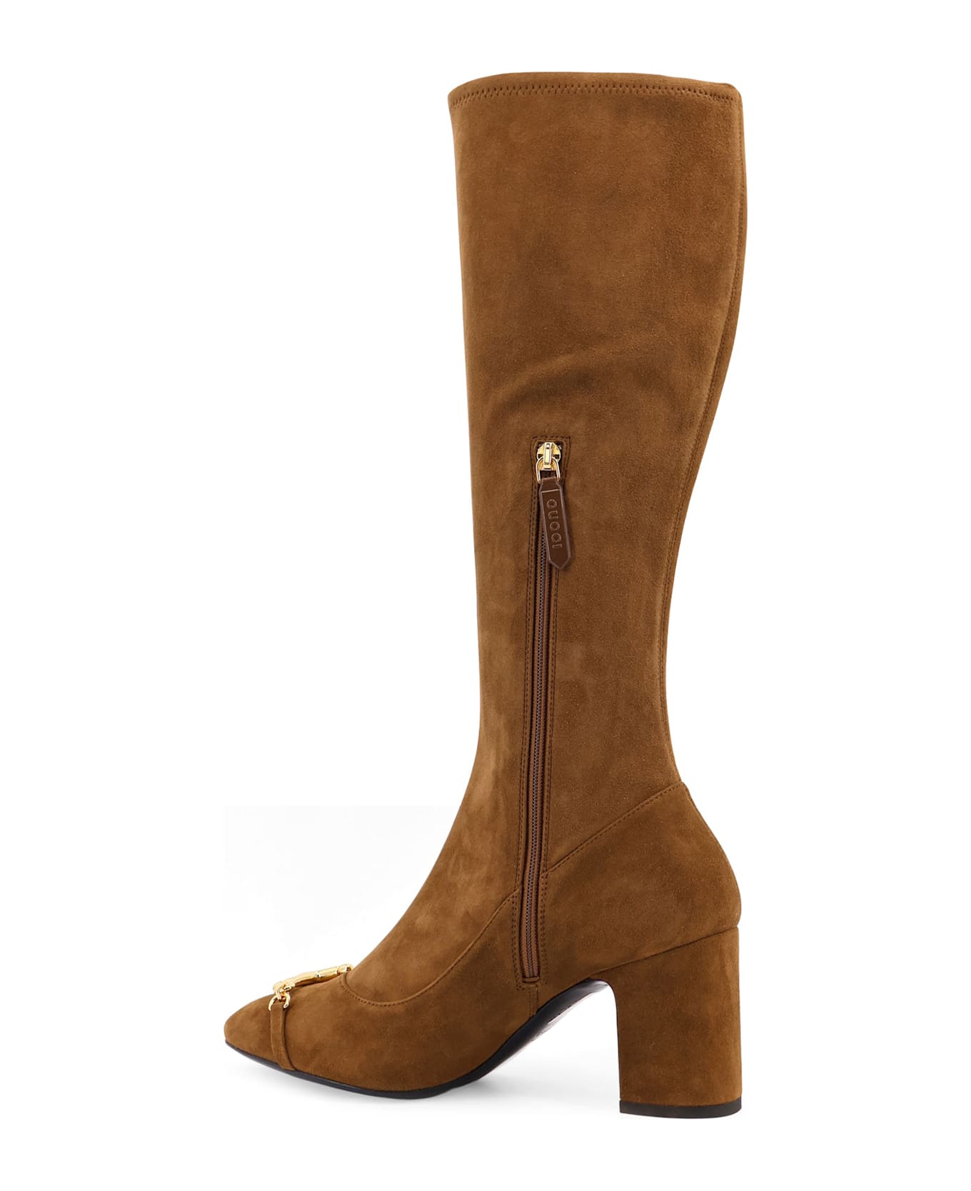 Gucci Suede Boots With Metal Horsebit - PEPPER BR/PEP.BR/P.B