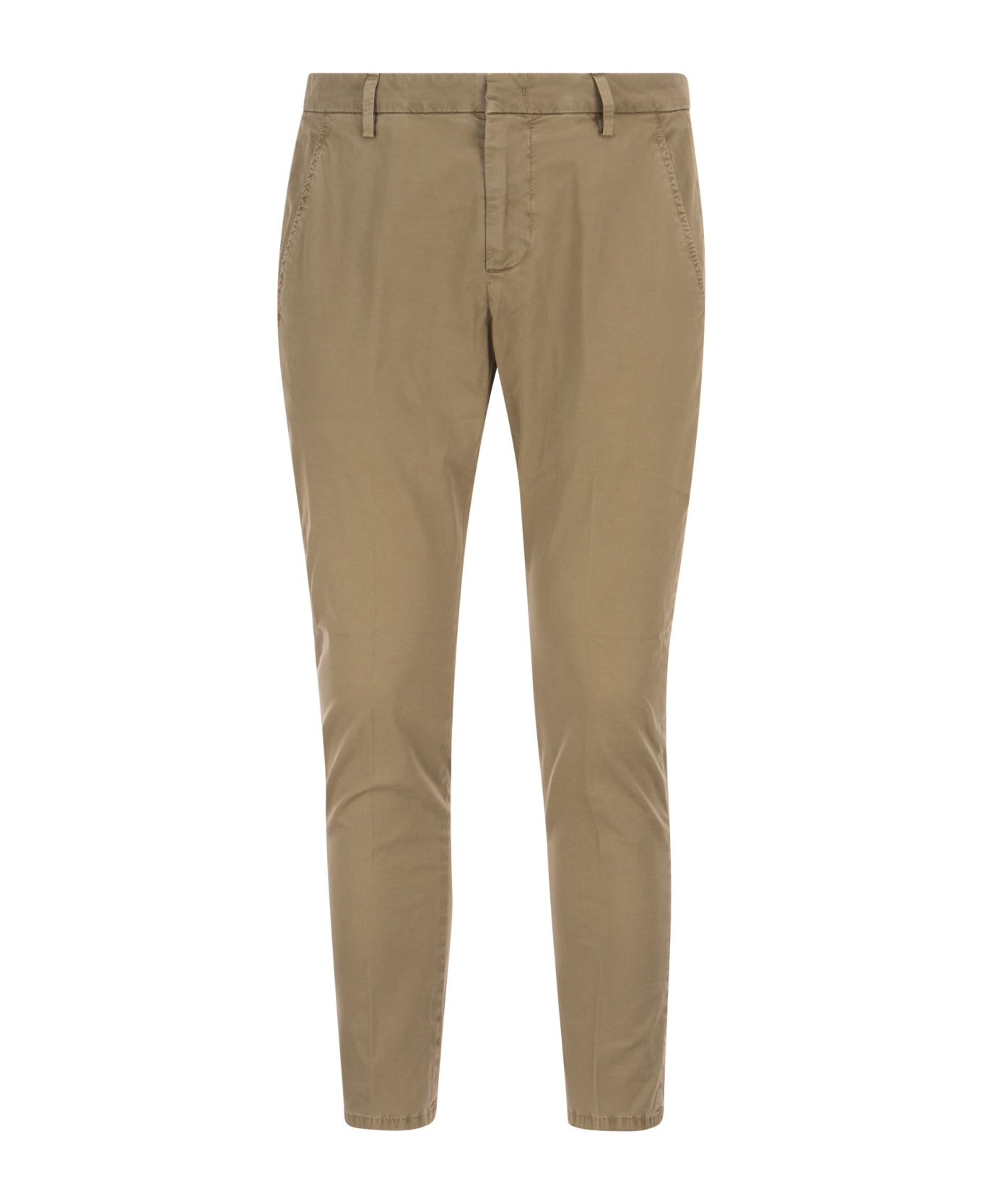 Dondup Alfredo - Slim-fit Cotton Trousers - Beige