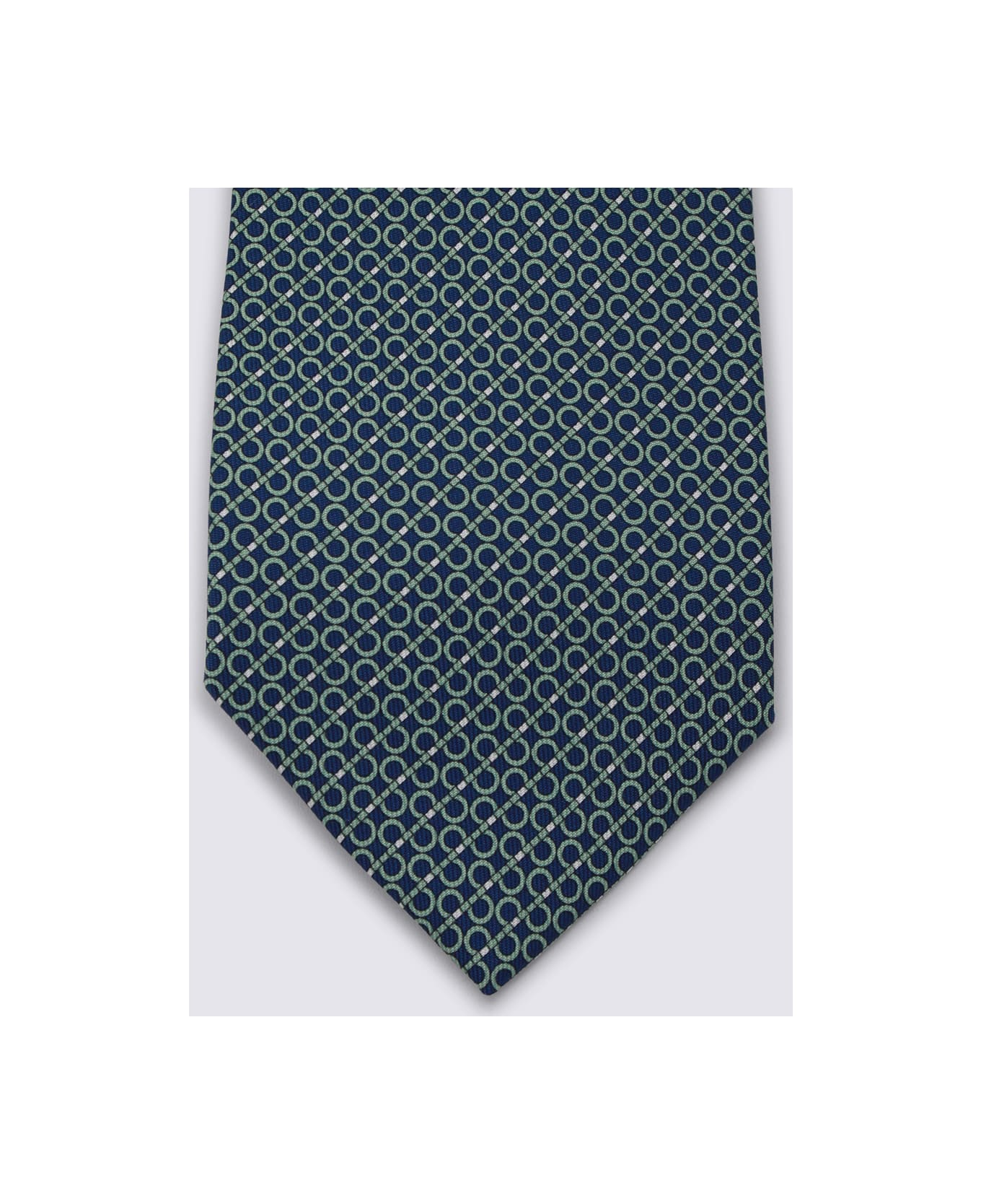 Ferragamo Blue Silk Tie - Blue