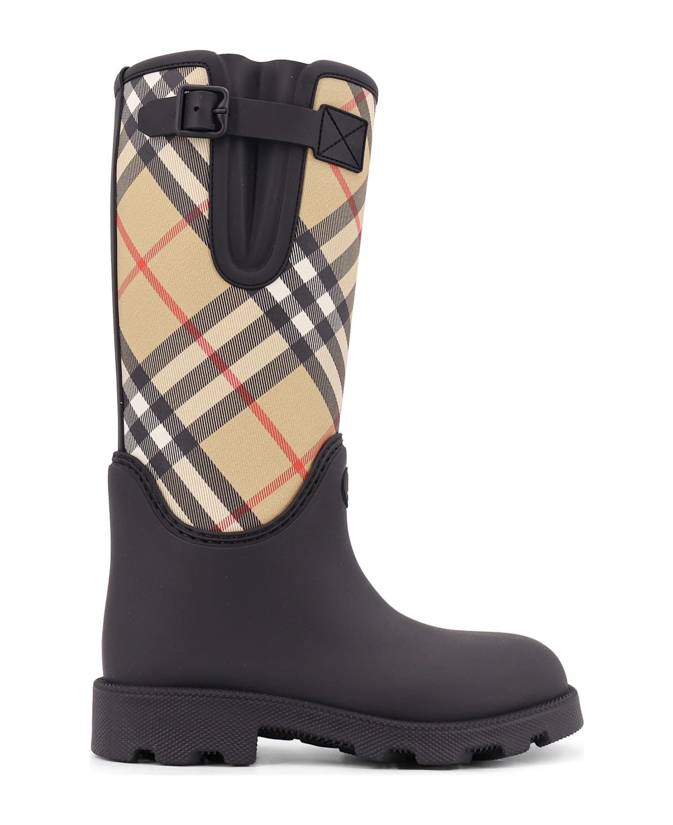 Burberry Marsh Stamp Rubber High Boots - Black