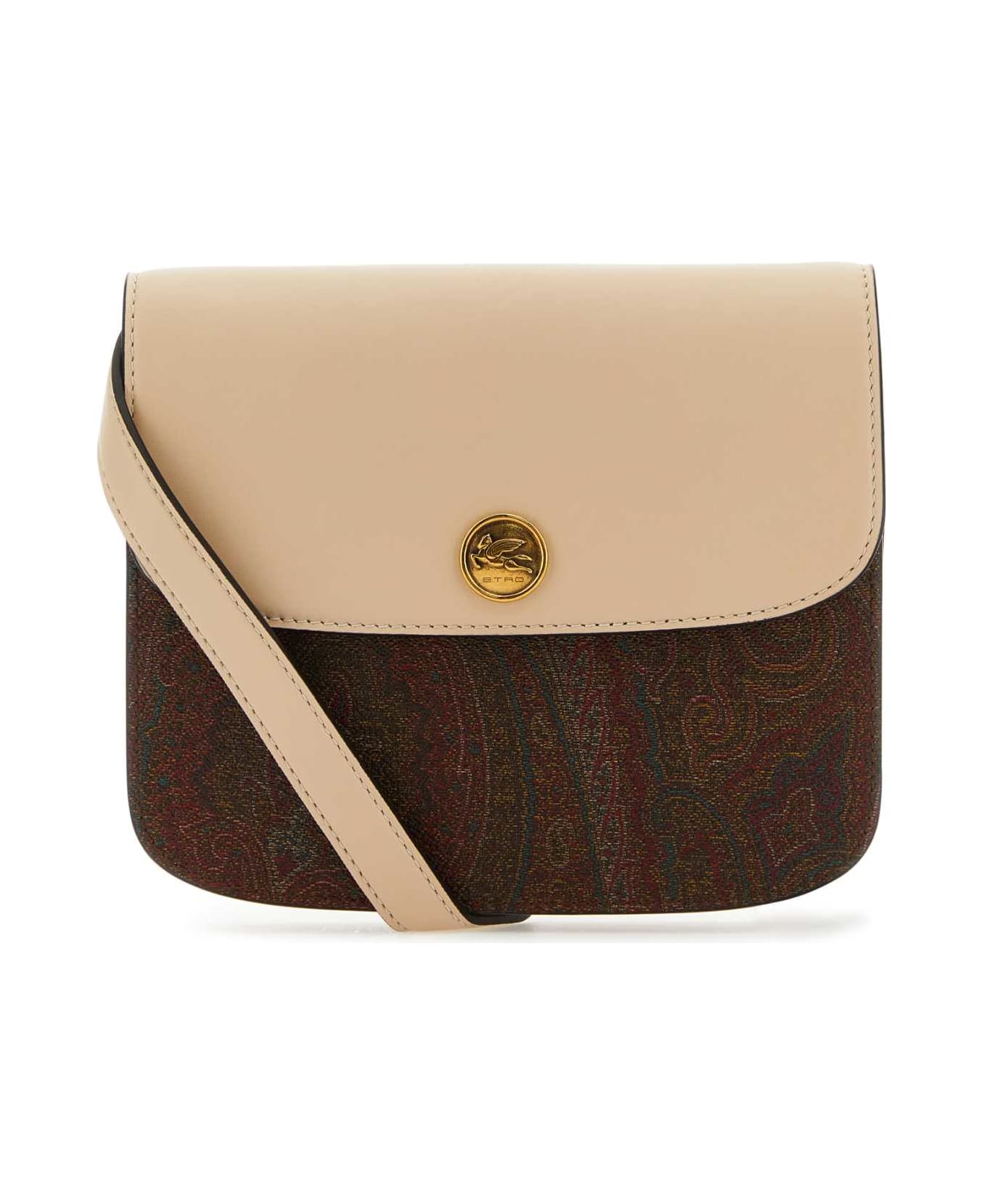 Etro Multicolor Canvas And Leather Large Essential Crossbody Bag - 0800