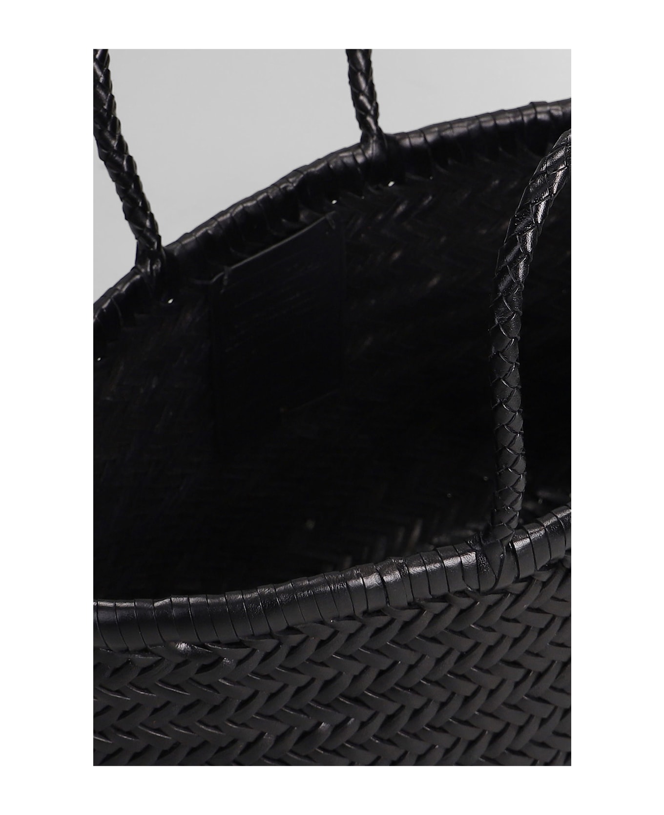 Dragon Diffusion Bamboo 3 Jump Small Tote In Black Leather - black