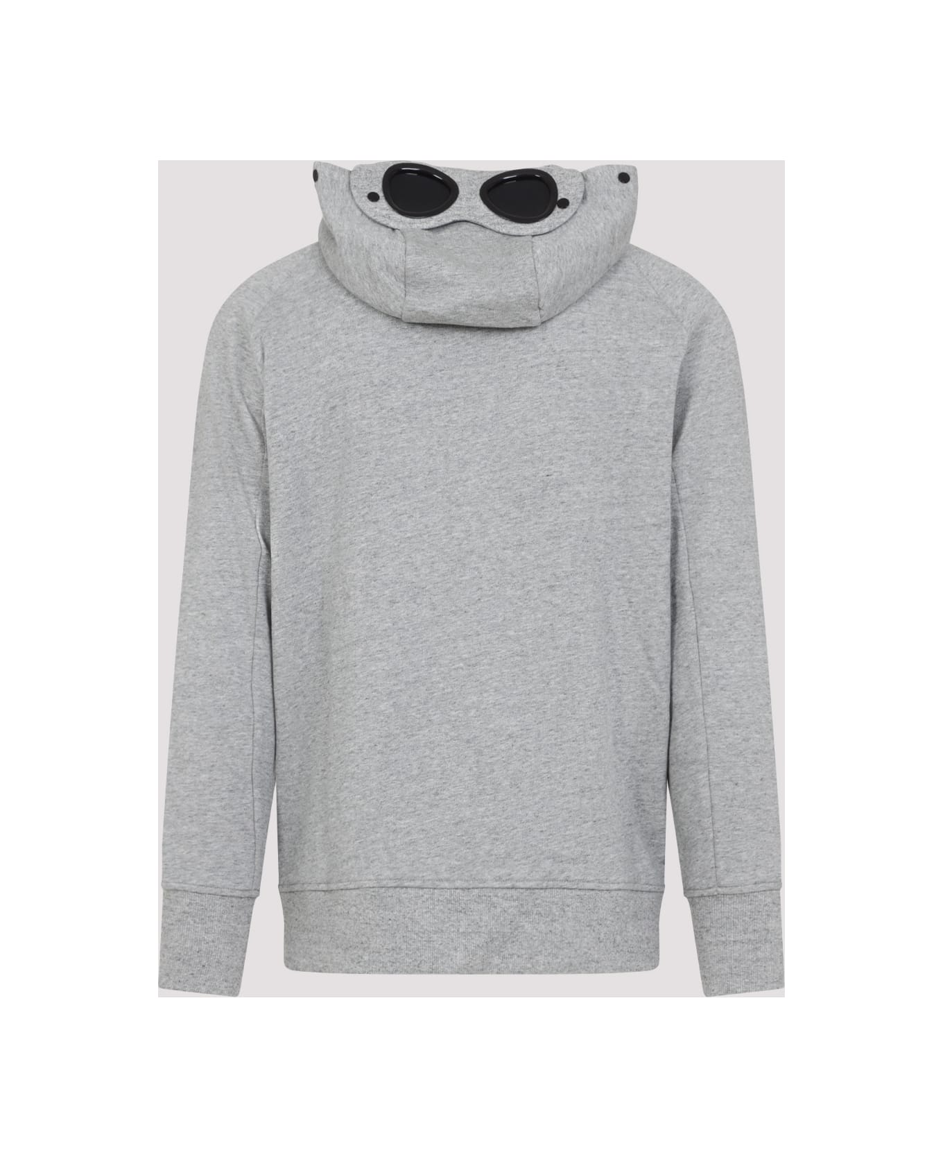 C.P. Company Zipped Hooded Sweatshirt - Greystone Melange