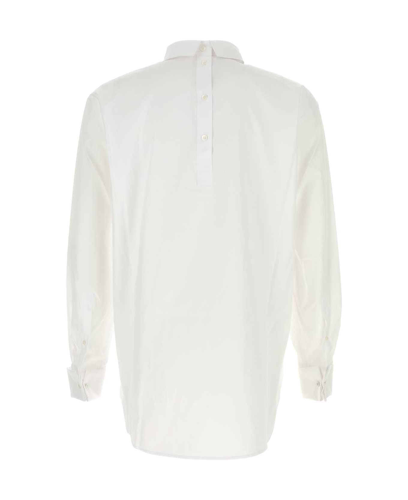 Dries Van Noten White Poplin Corsino Shirt - White