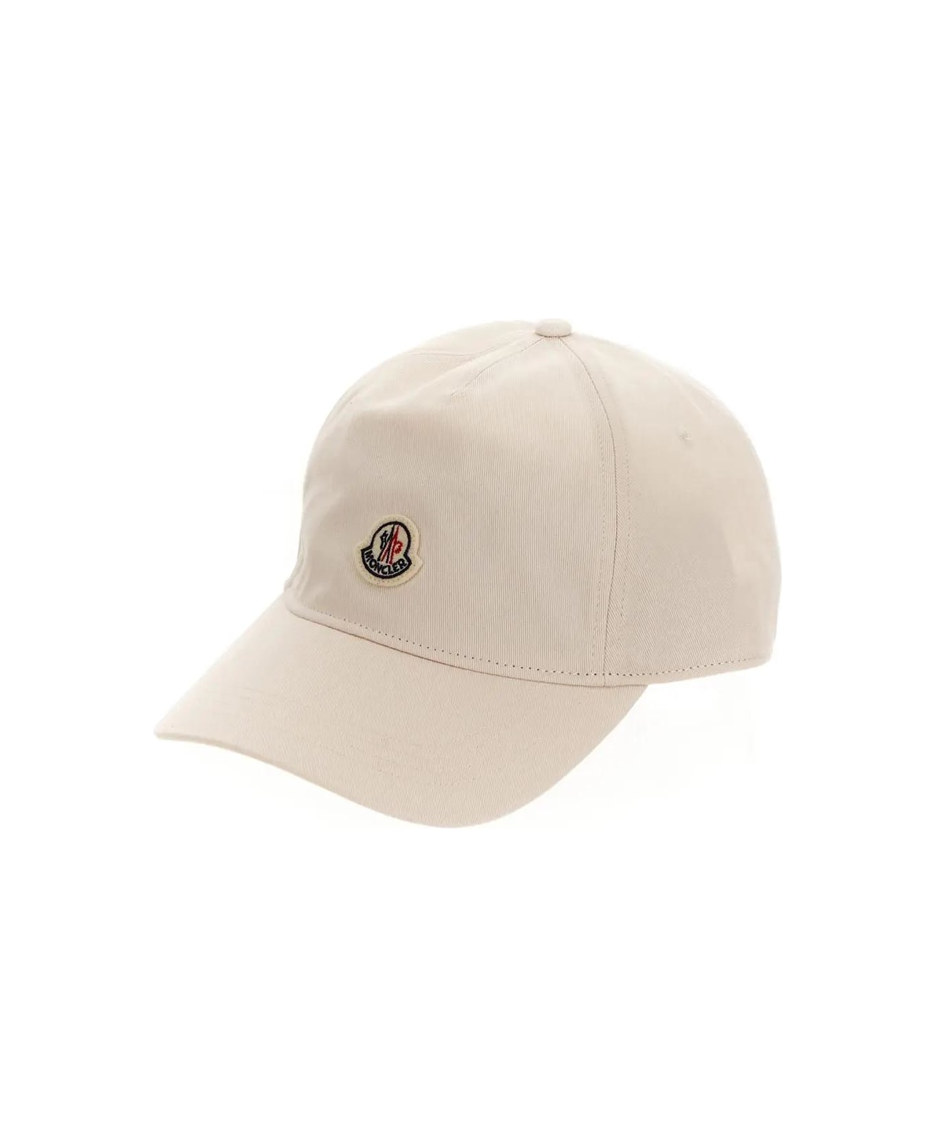 Moncler Cotton Baseball Hat - White