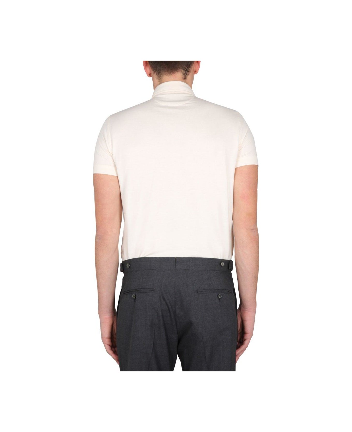 Tom Ford Straight Hem Short-sleeved Polo Shirt - BIANCO