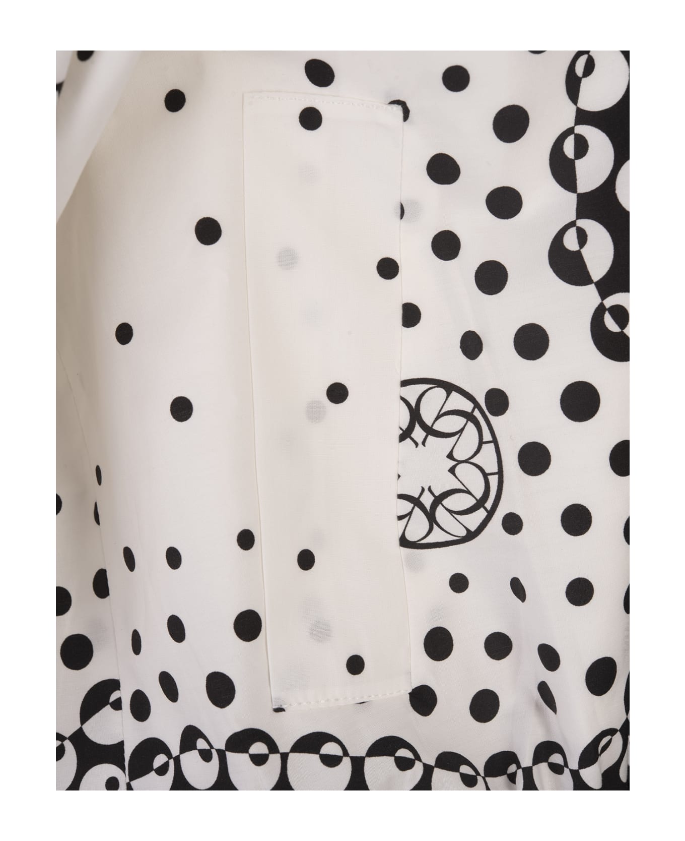 Elie Saab Moon Printed Cotton Bomber Jacket In White And Black - White ダウンジャケット