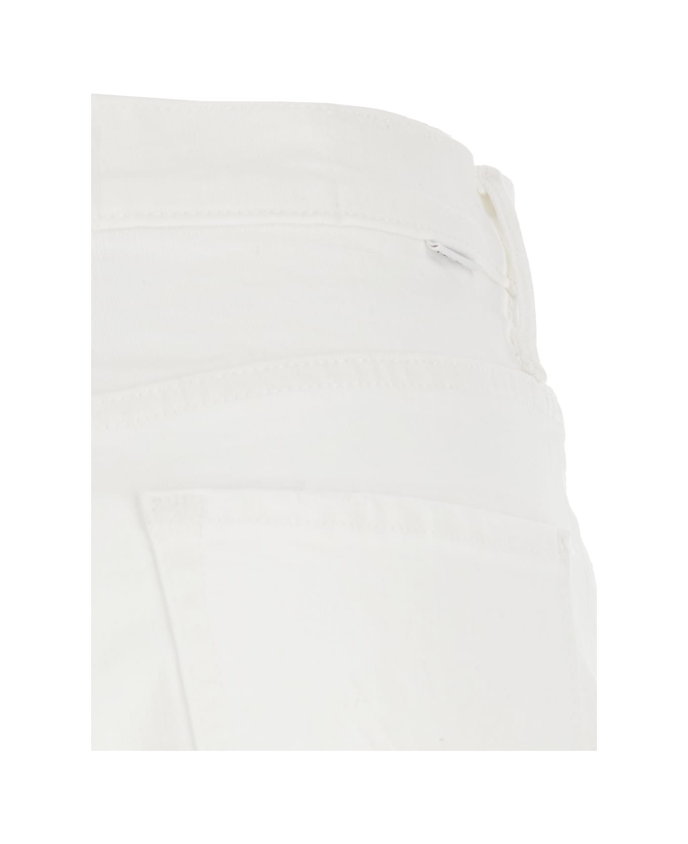 Mother 
the Dodger Sneak
 White Five Pocket Jeans In Cotton Woman - White