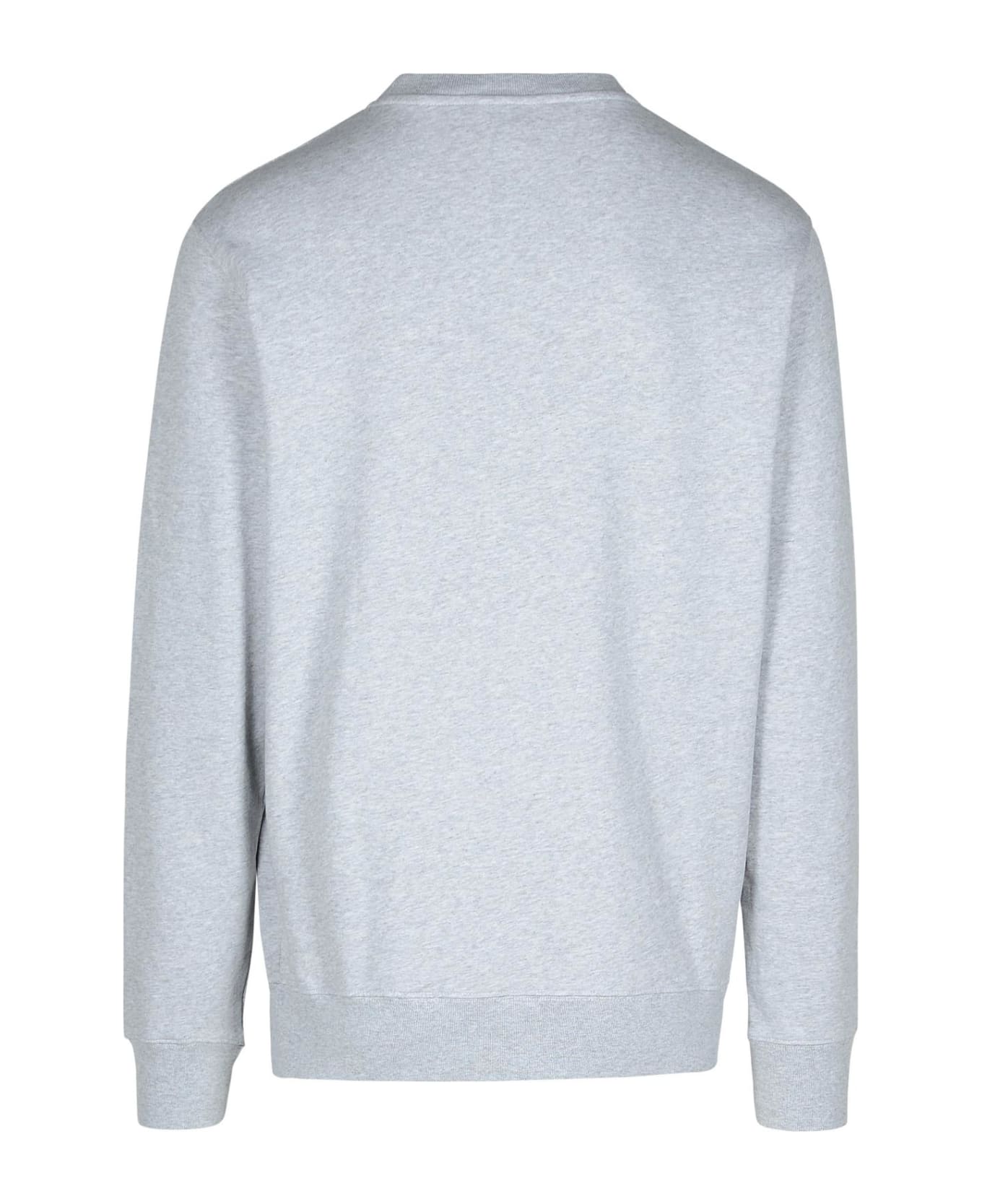 Maison Kitsuné 'fox Head' Grey Cotton Sweatshirt - LIGHT GREY MELANGE