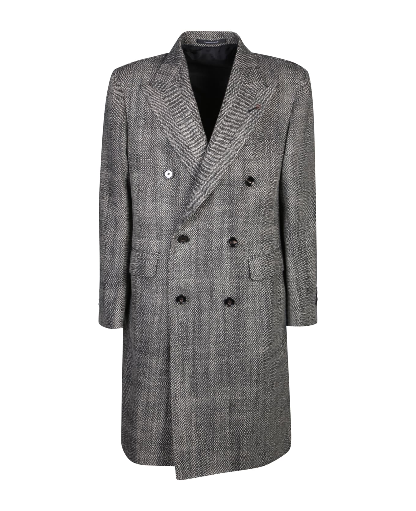 Tagliatore Flap-pocketed Double-breasted Coat - Black