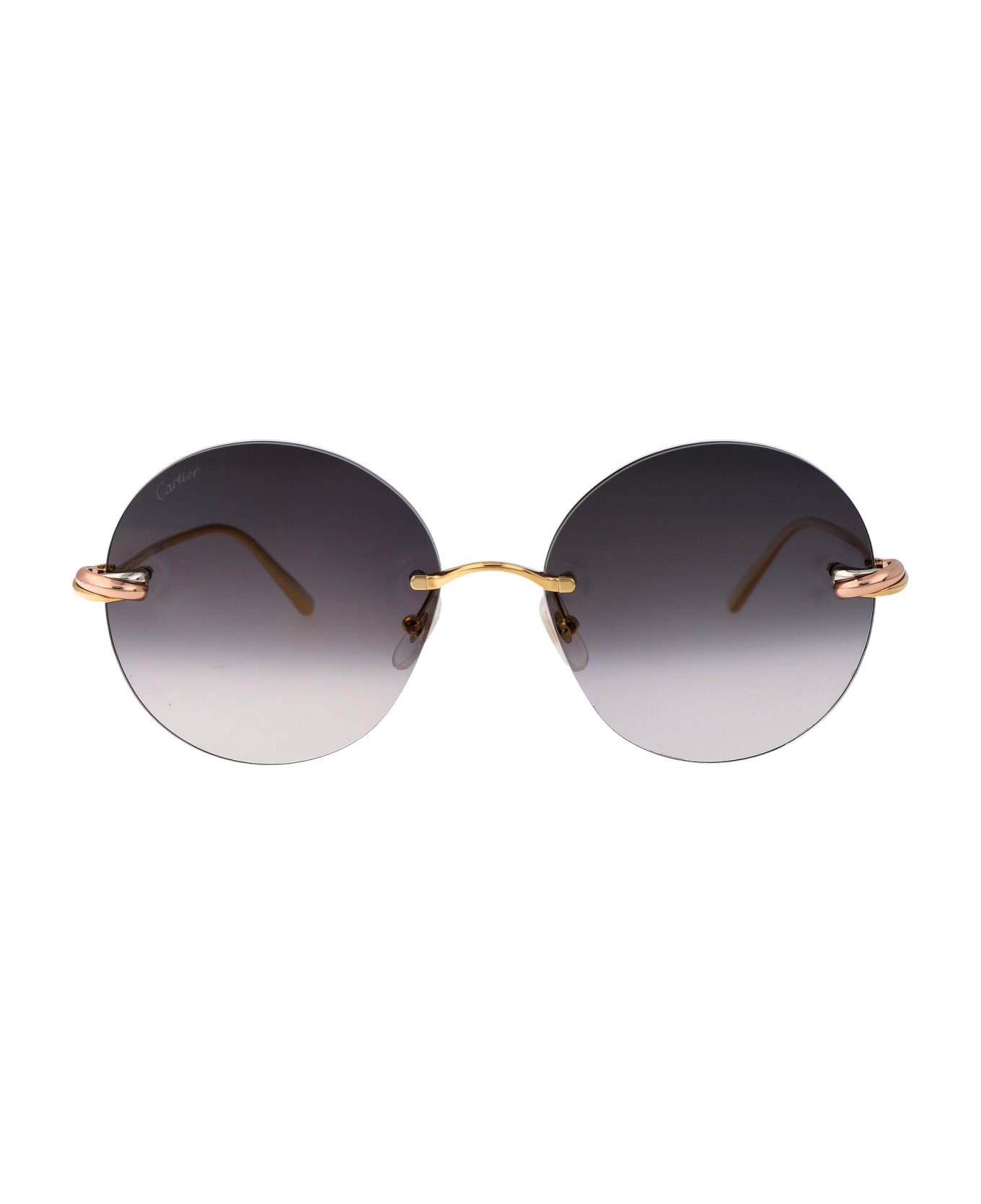 Cartier Eyewear Ct0475s Sunglasses - 001 GOLD GOLD GREY サングラス