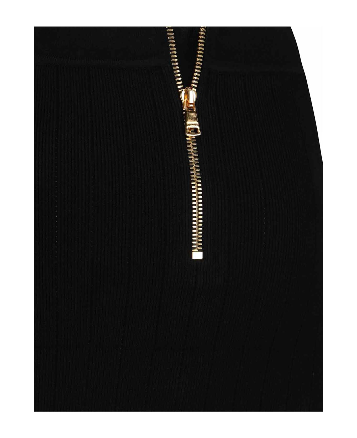 Balmain Knitted Mini Skirt - Black